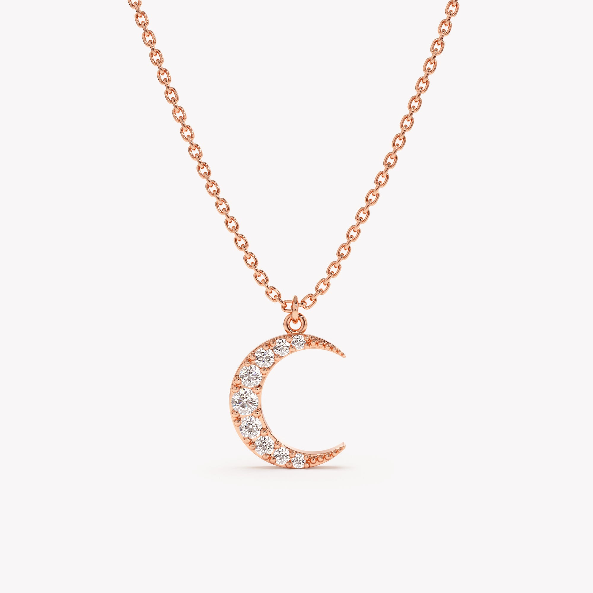 Diamond Lunar Spark Crescent Necklace