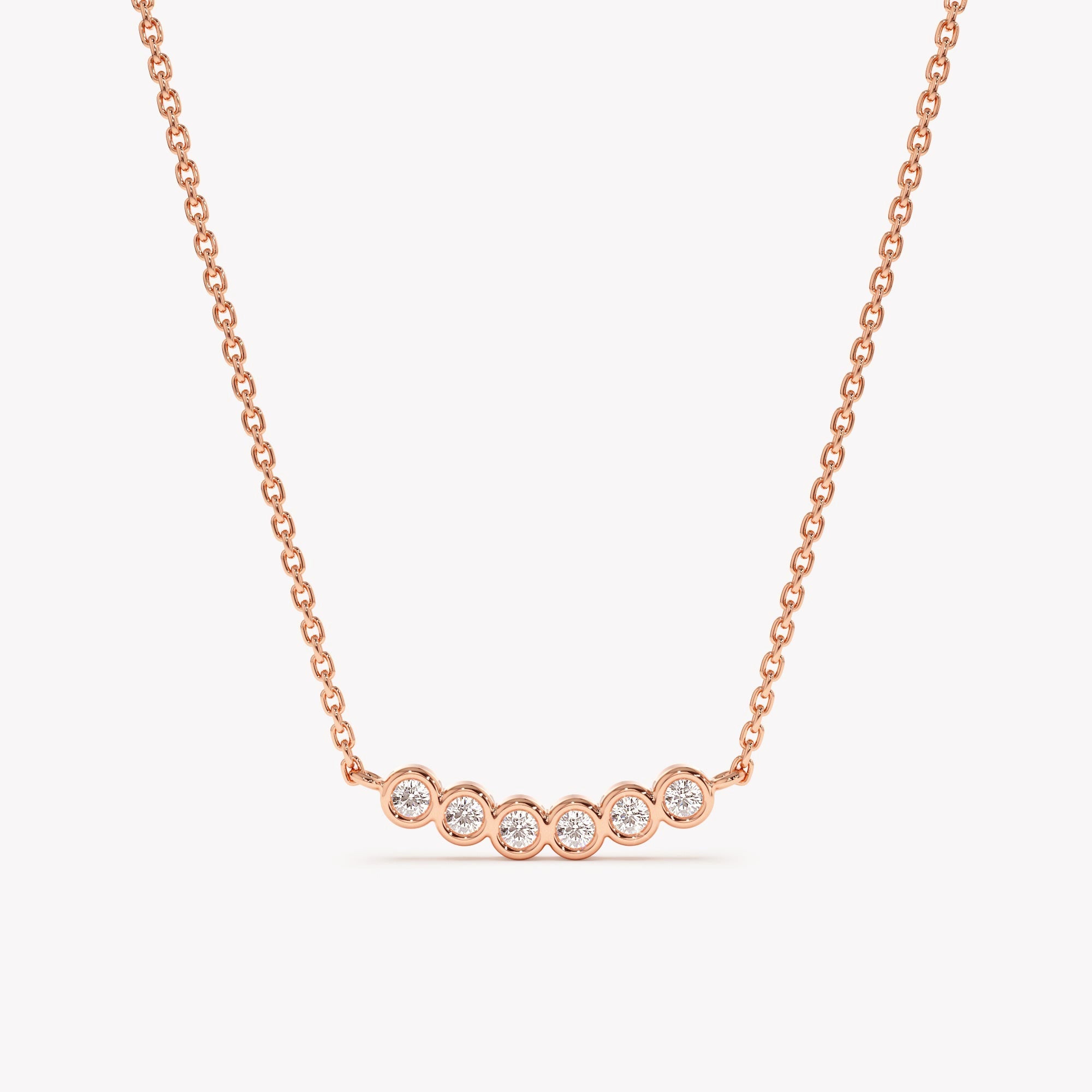 Bubble Line Pendant Necklace
