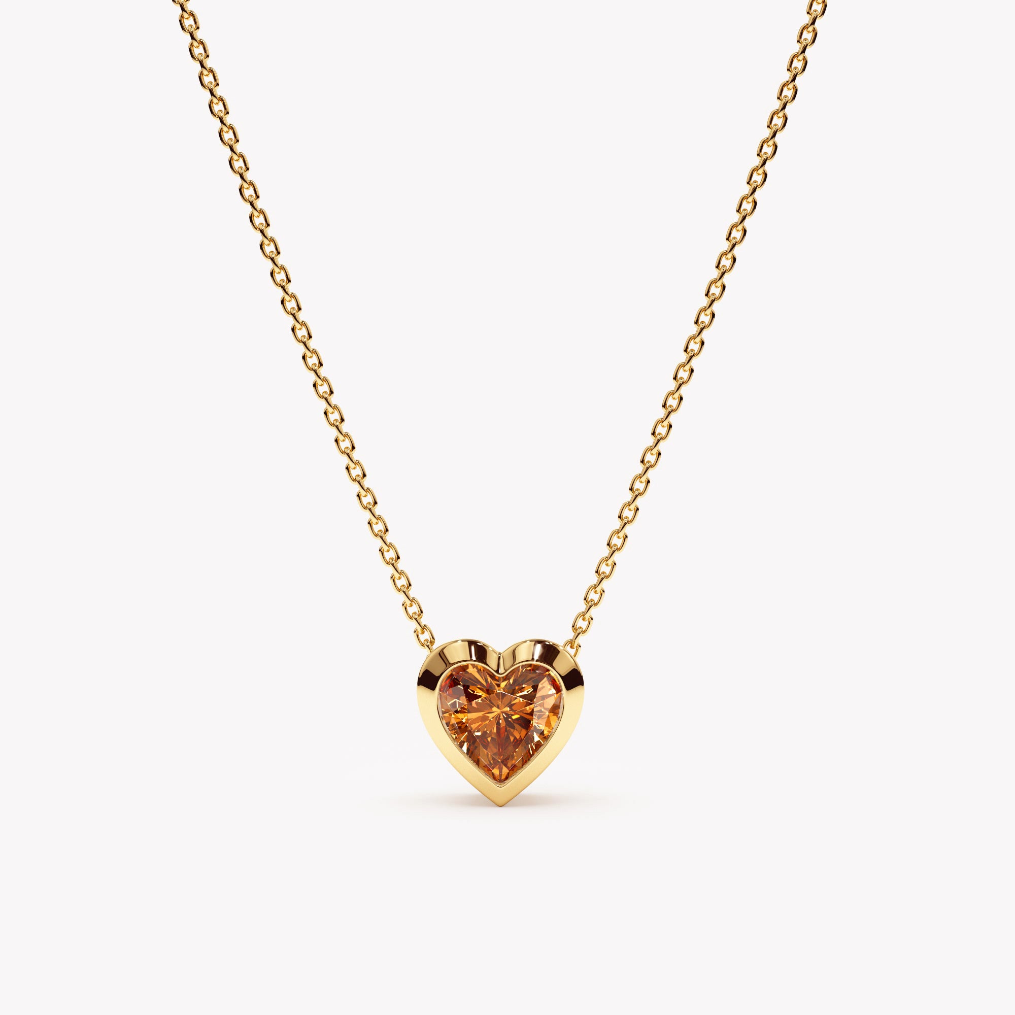 Citrine Love Pendant Necklace