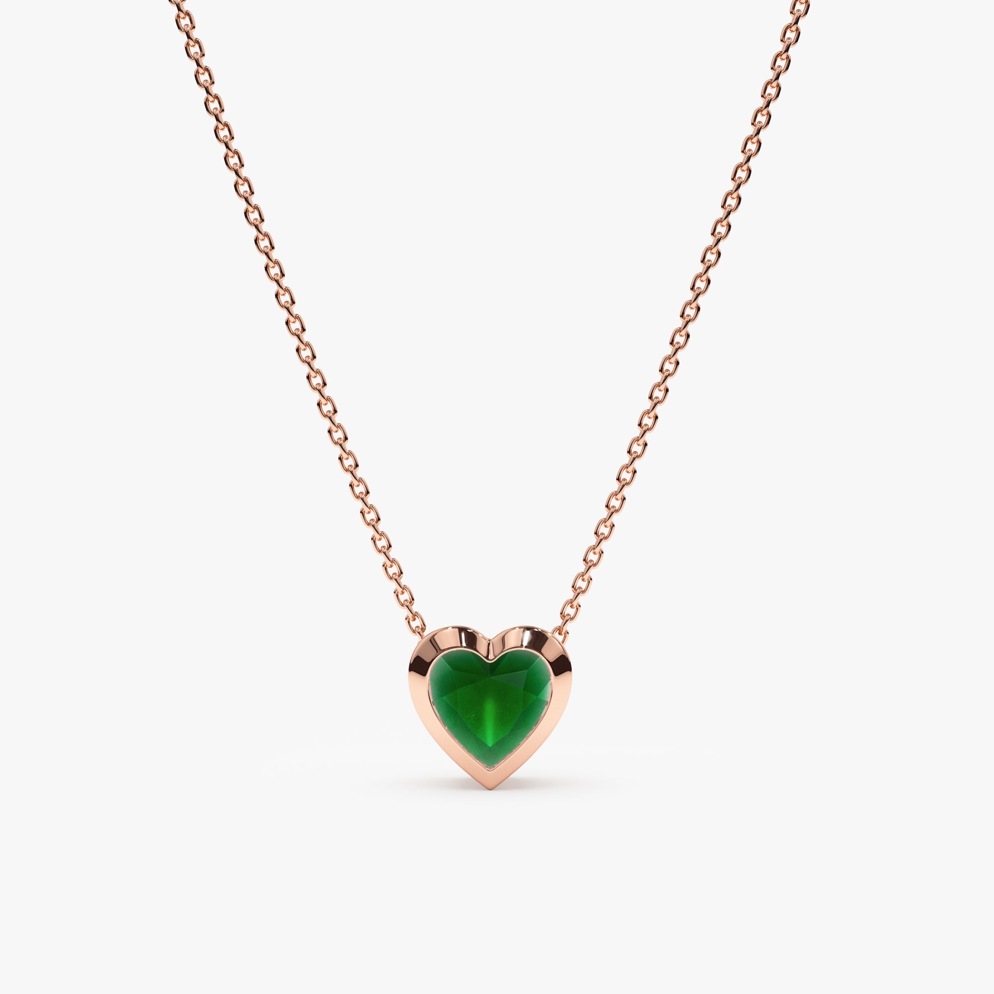 Precious Heart Emerald Necklace