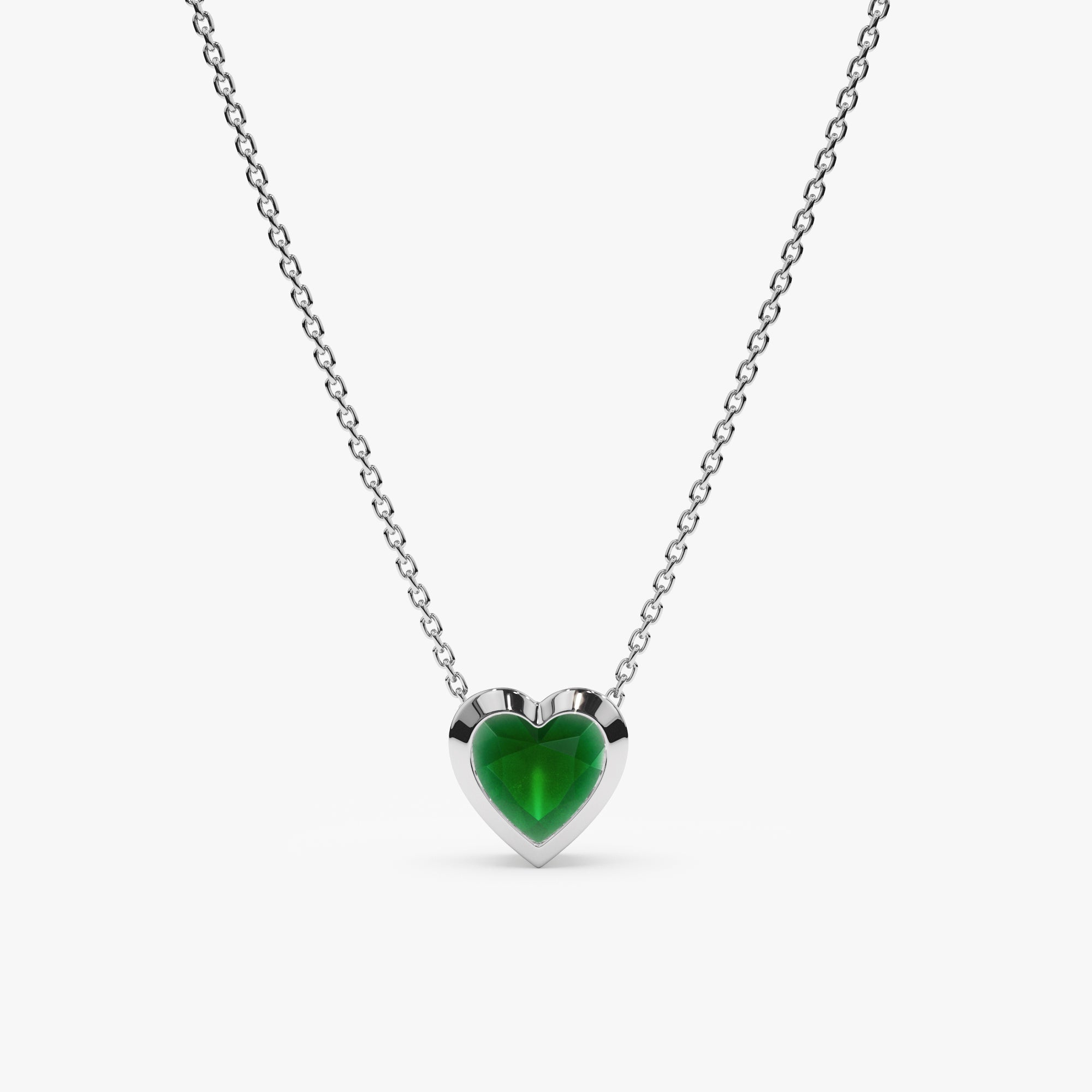 Precious Heart Emerald Necklace