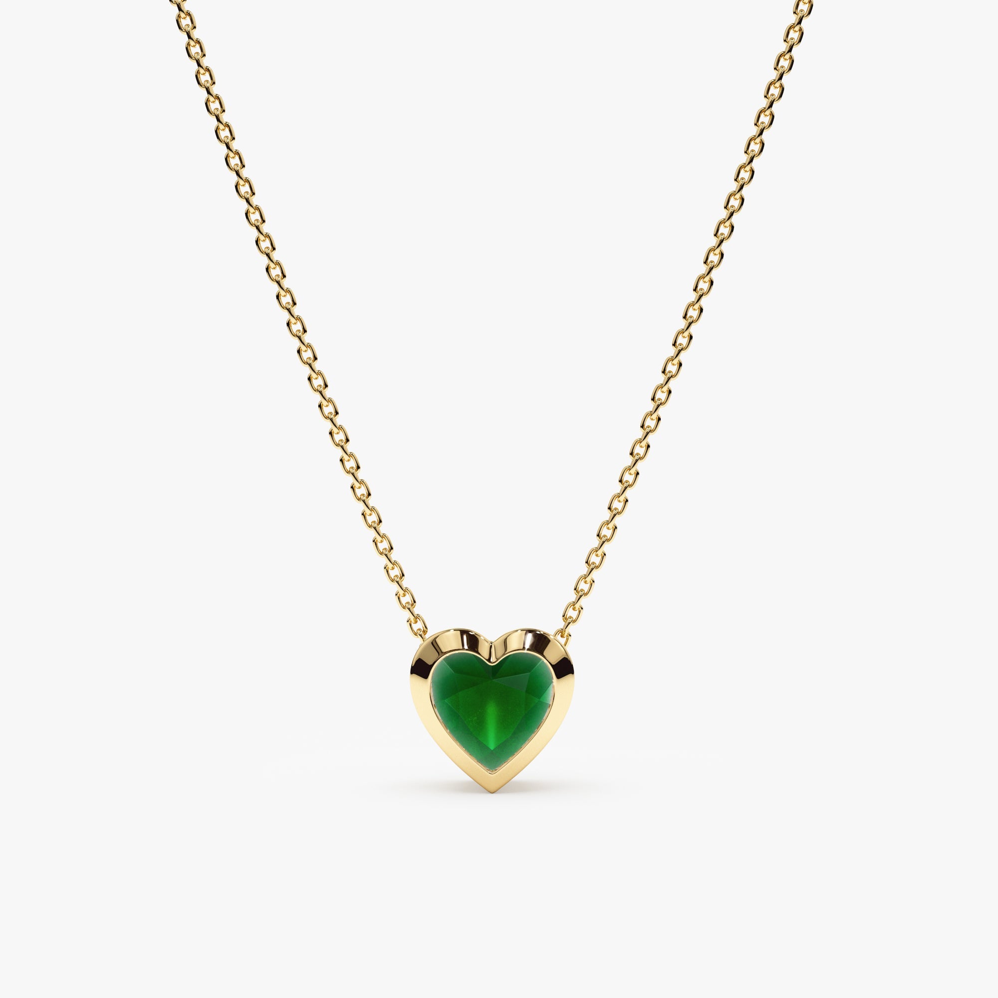 Precious Heart Emerald Necklace