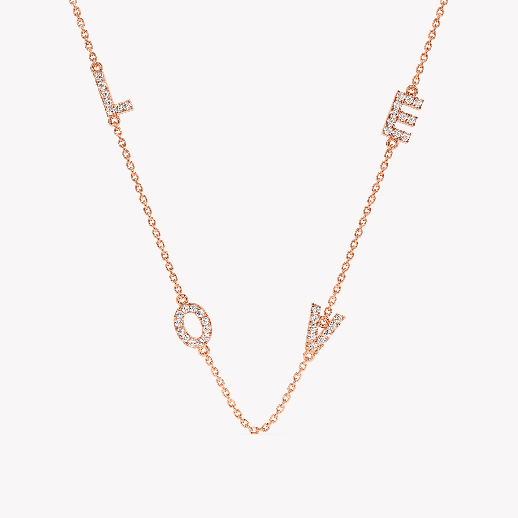 Sideways Love Diamond Necklace
