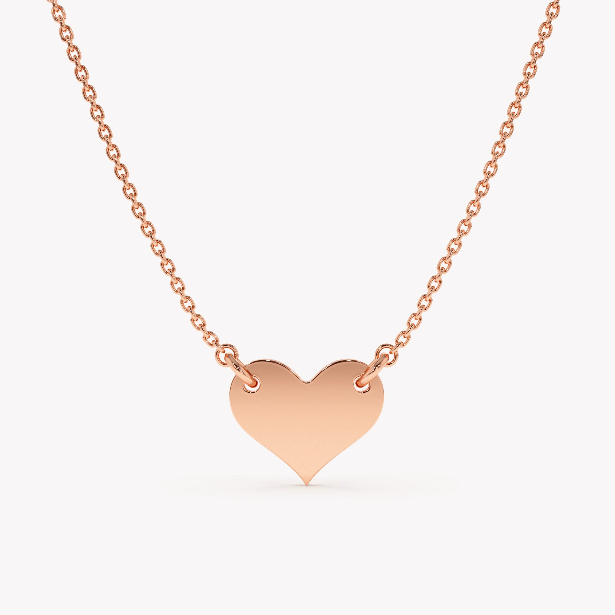 Engravable Heart Charm Necklace
