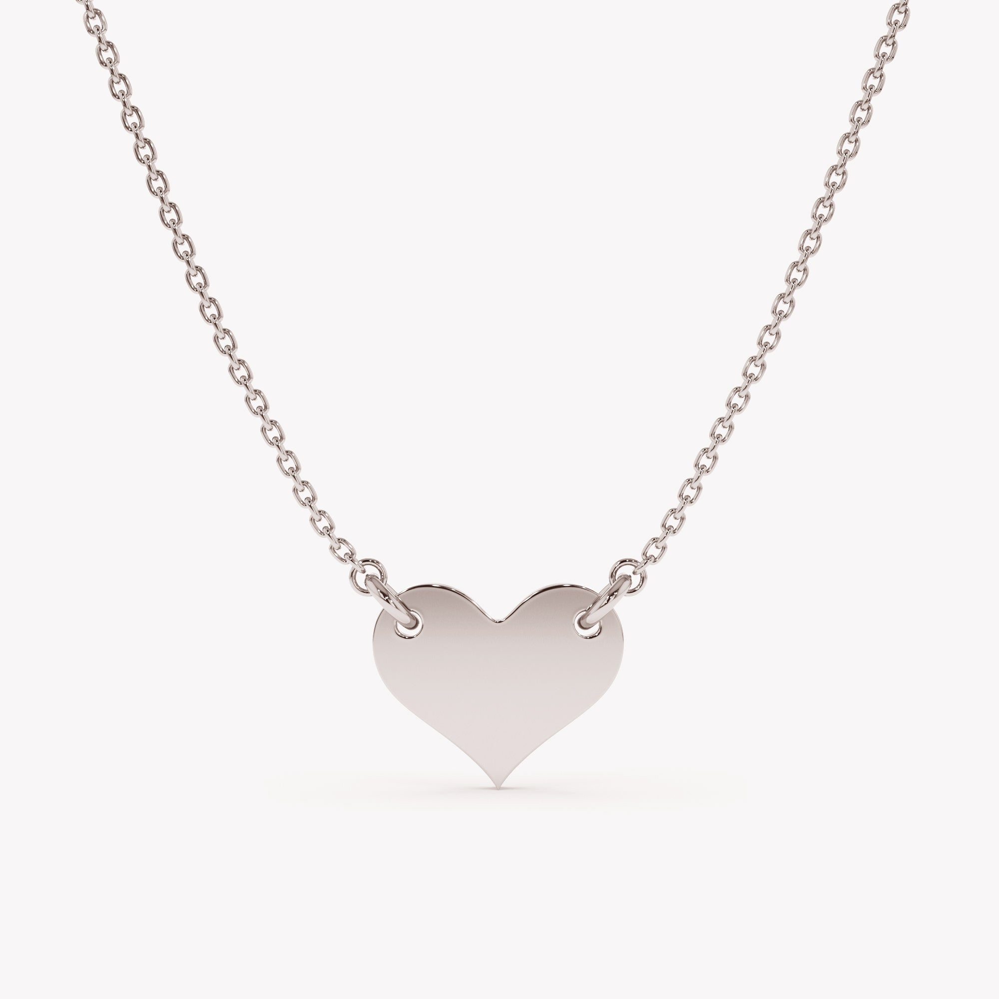 Engravable Heart Charm Necklace