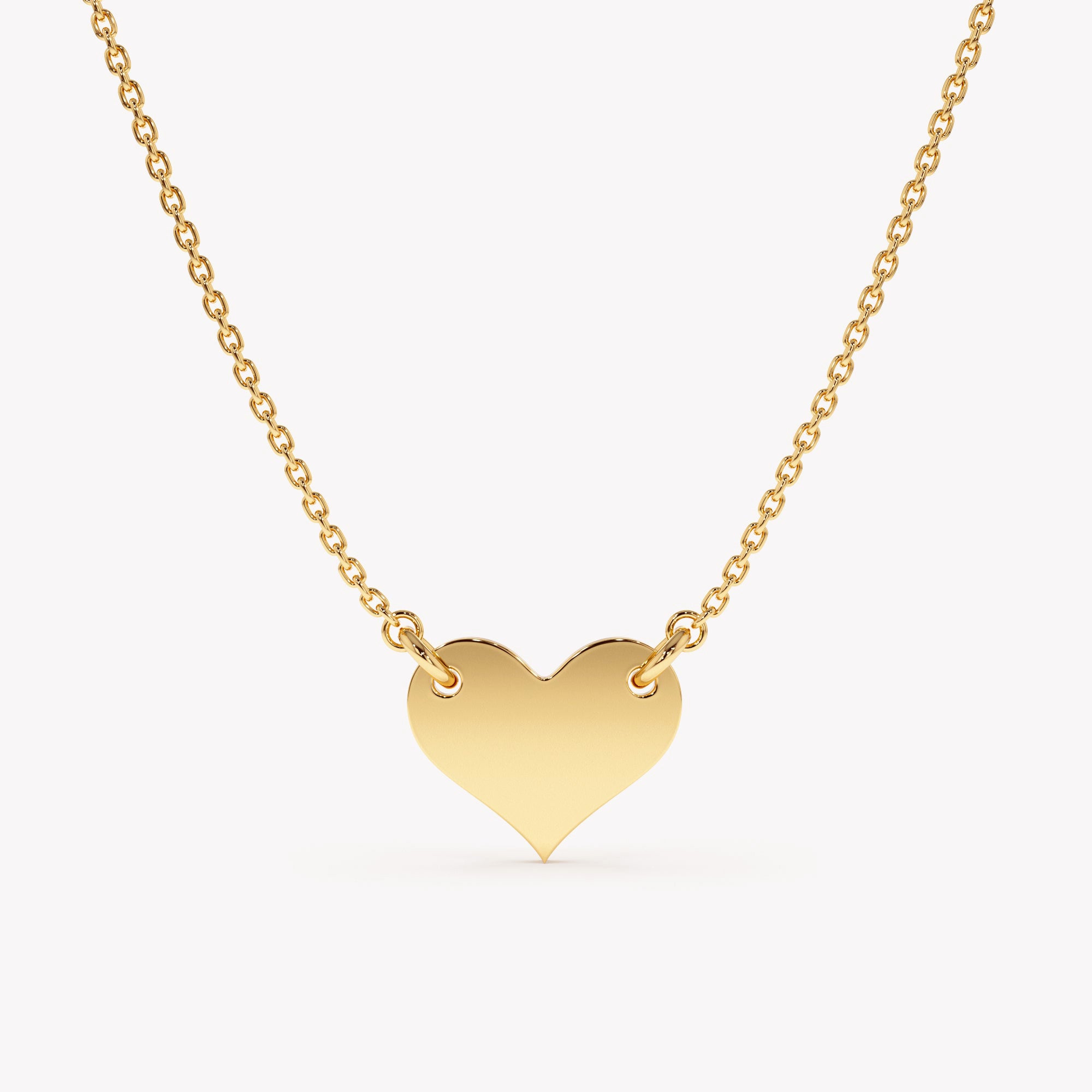 Engravable Heart Charm Necklace