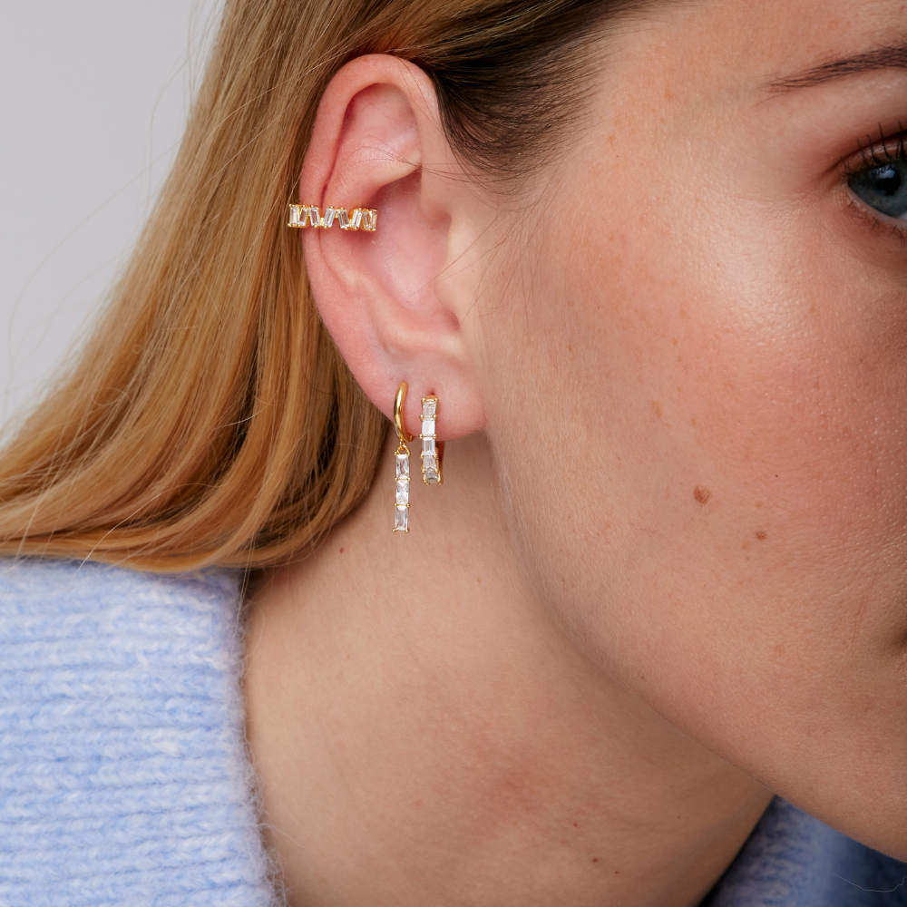 Avenir Baguette Ear Cuff - Jewel Edition