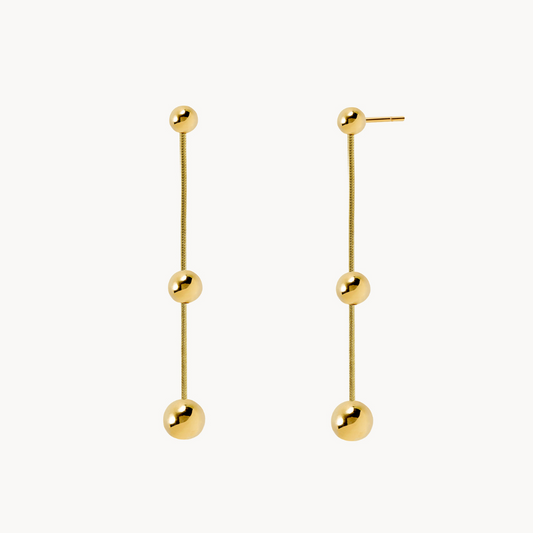 Three Balls Earrings: Classic Minimalist Style with a Striking Twist - Jewel Edition