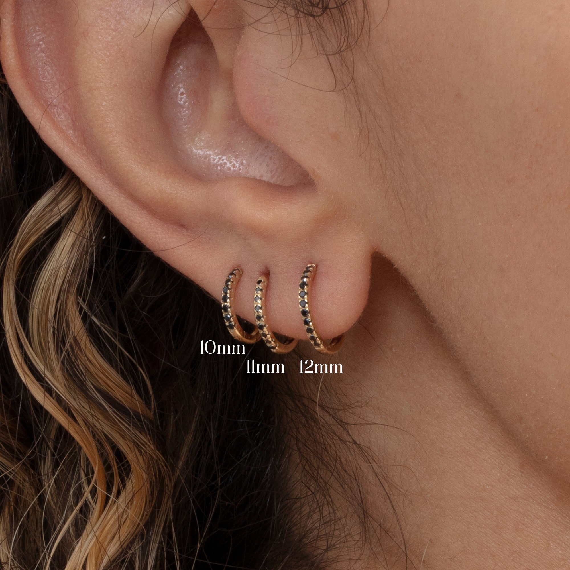Onyx Luxe Moissanite Hoops