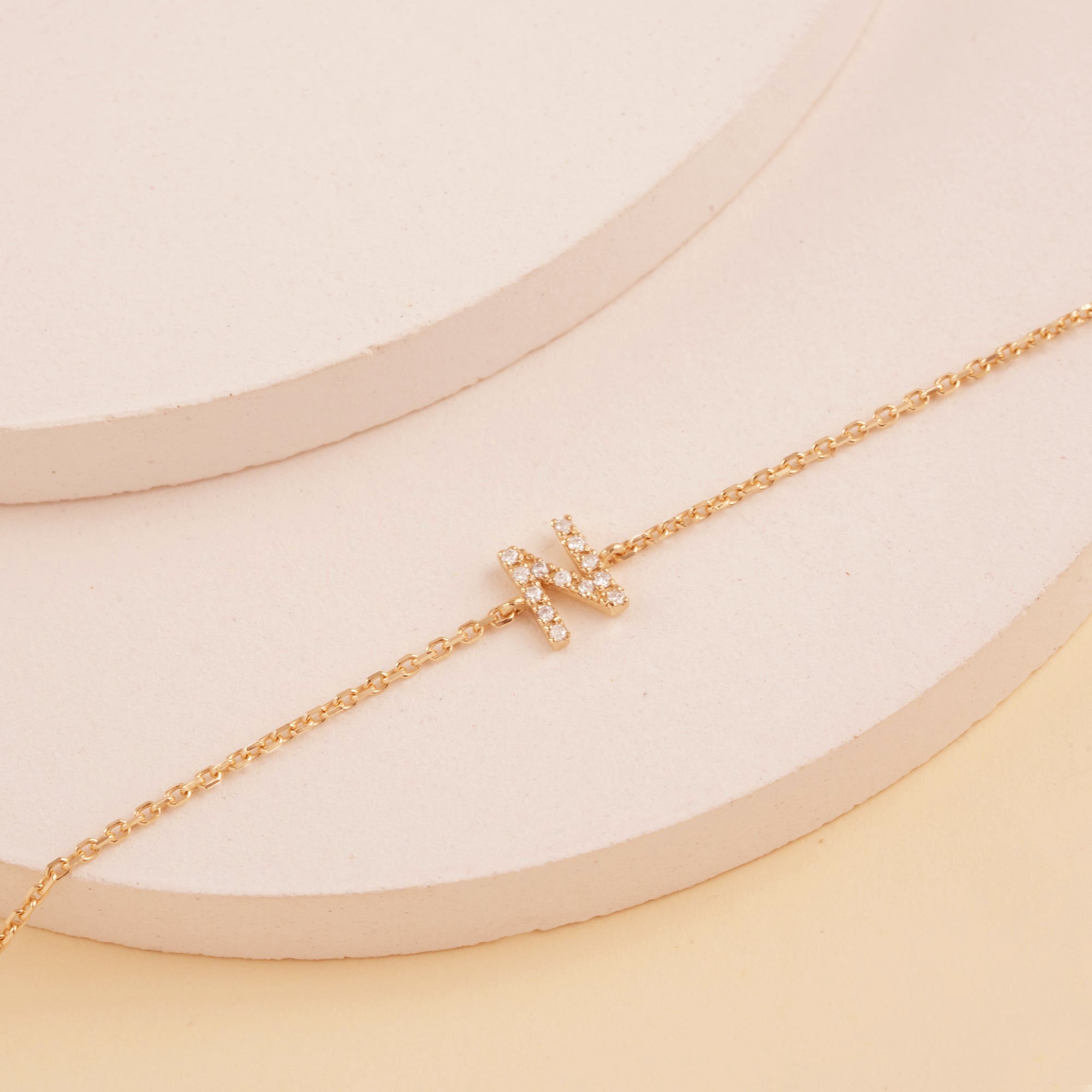 Monogram Diamond Chain Bracelet