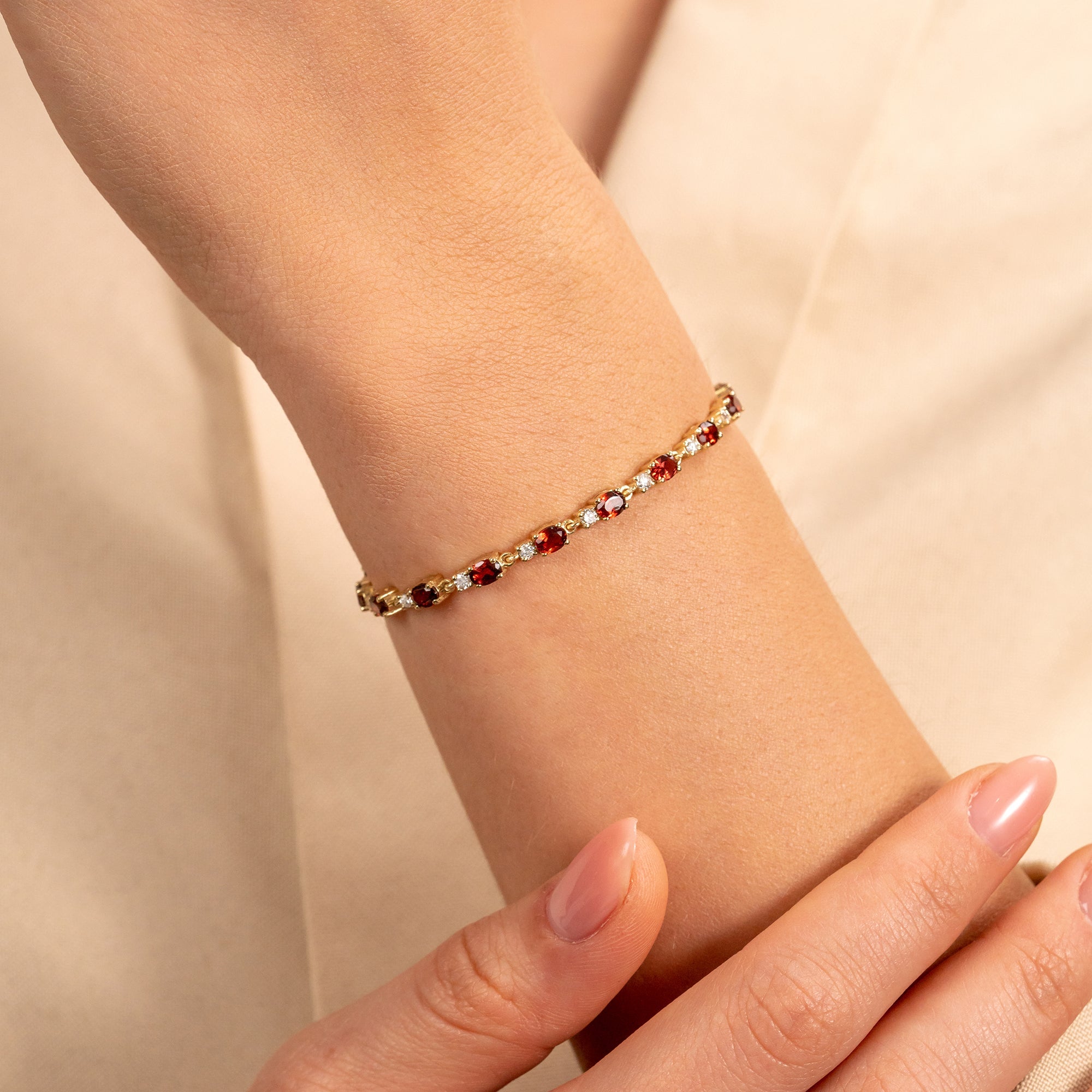 Garnet Whisper Bracelet