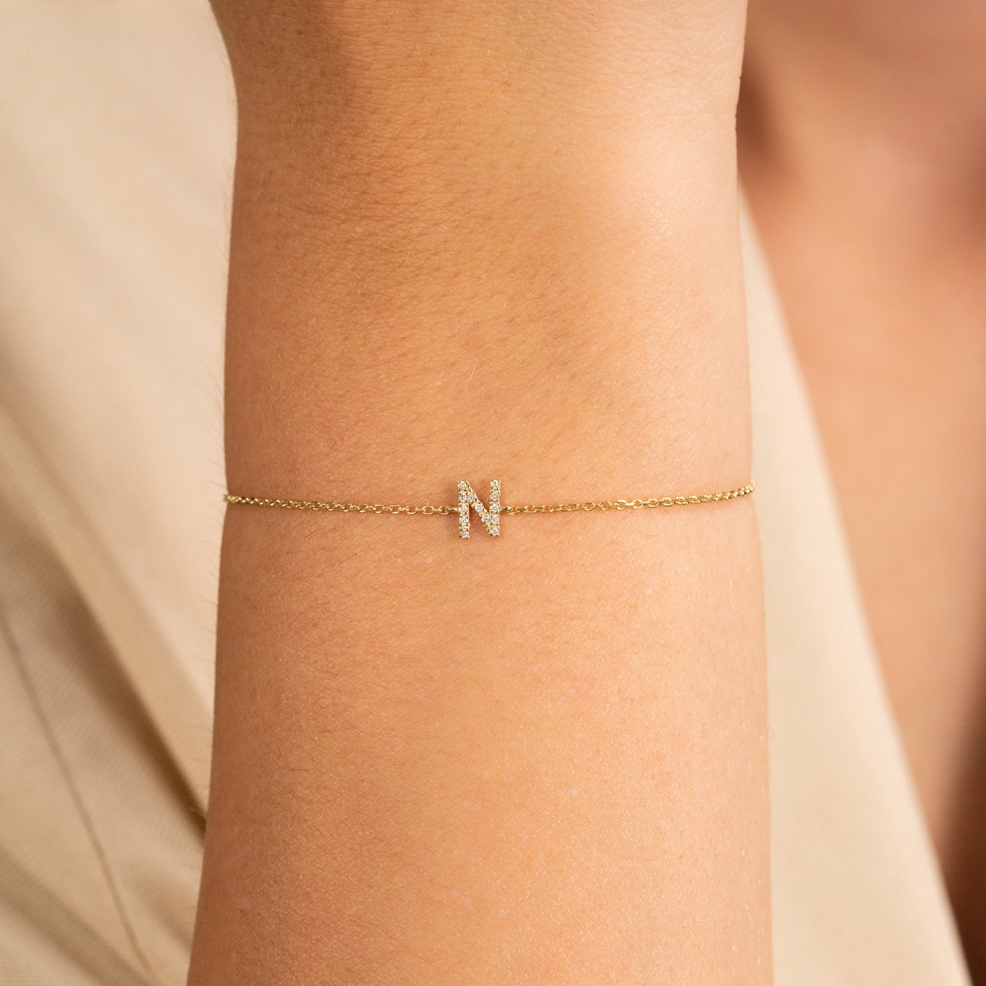 Monogram Diamond Chain Bracelet