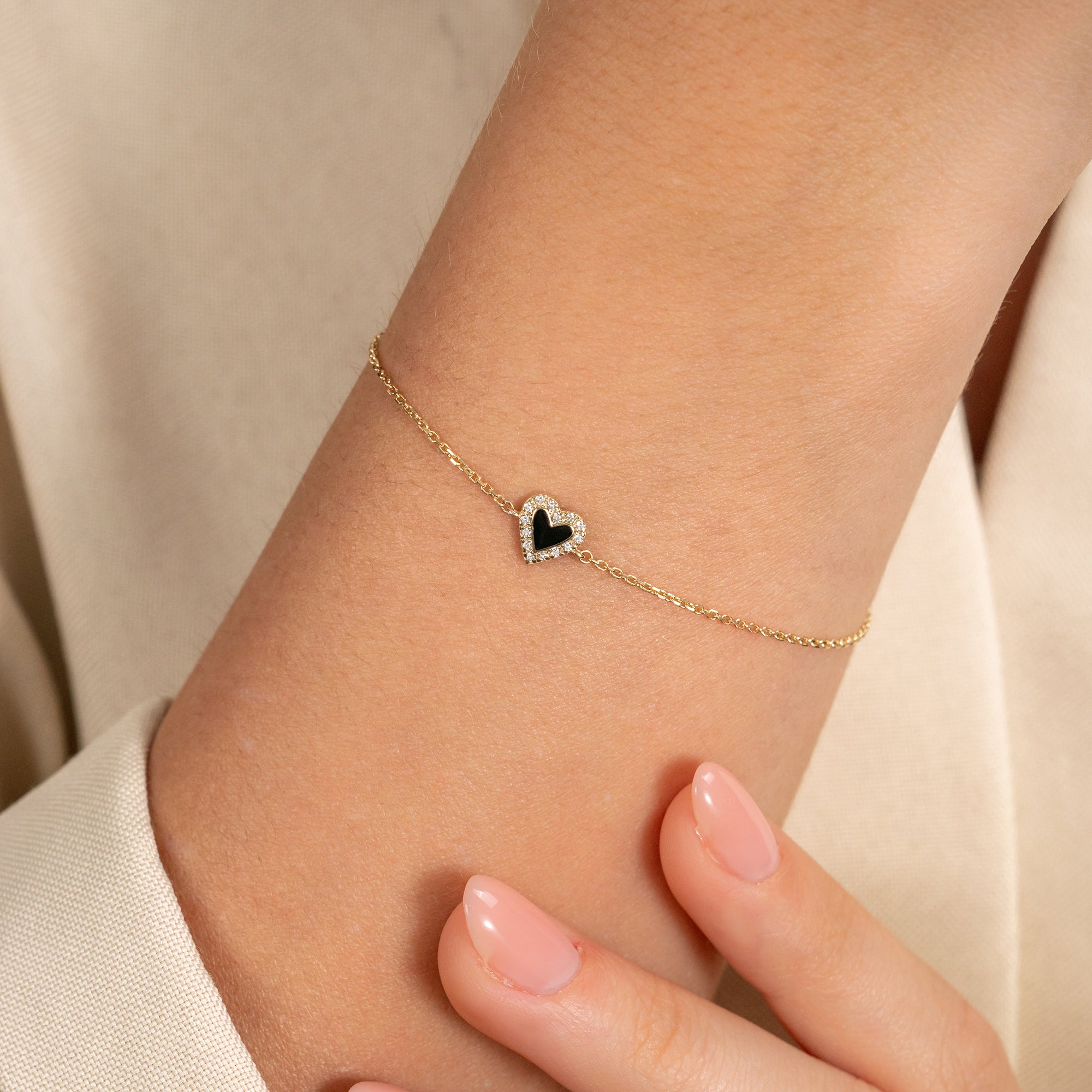 Midnight Heart Spark Bracelet