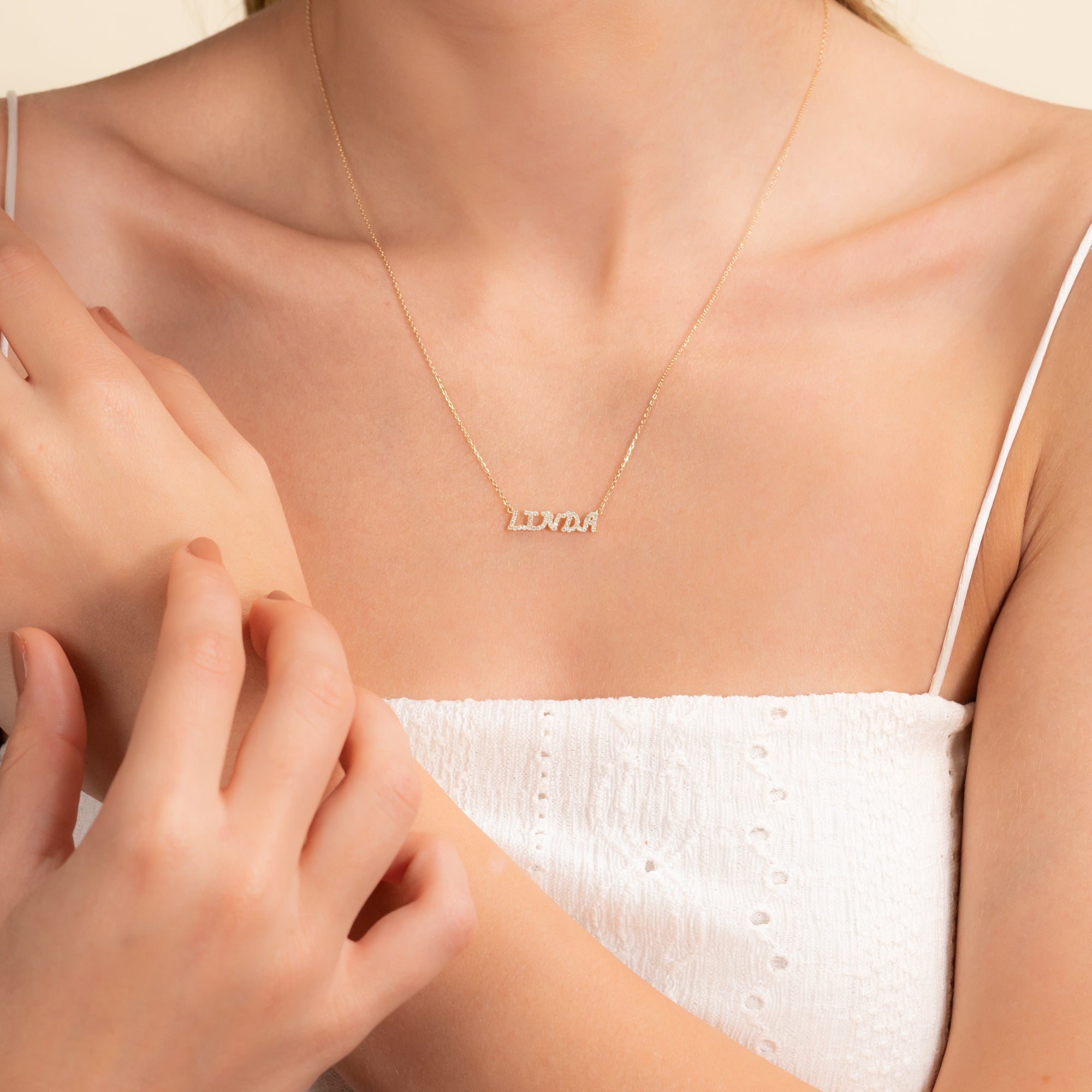 Dainty Gem Name Necklace