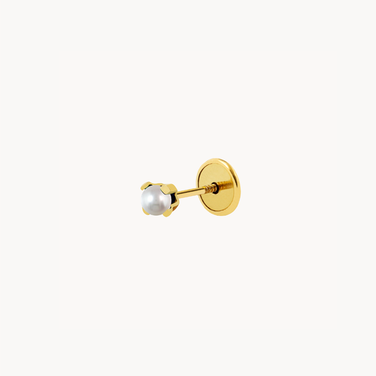 Pearl Mini Day Piercing: Sterling Silver 925 with 18 Karat Gold Plating - Jewel Edition