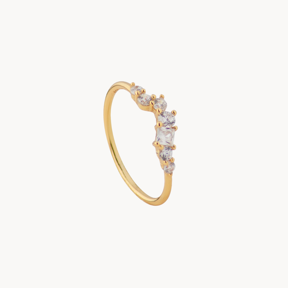 Penelope: White Cubic Zirconia Ring - Jewel Edition