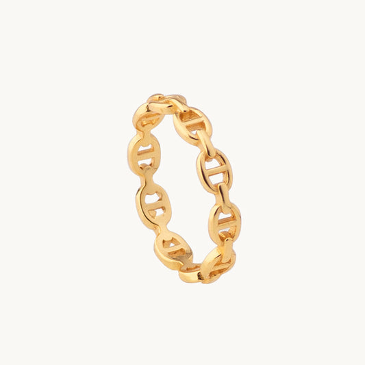 Round Chain: Sterling Silver Chain Ring - Jewel Edition