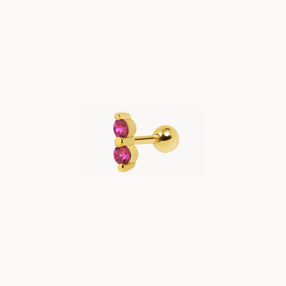 Ruby Petite Ala Piercing - Sterling Silver 925 Gold-Plated - Jewel Edition