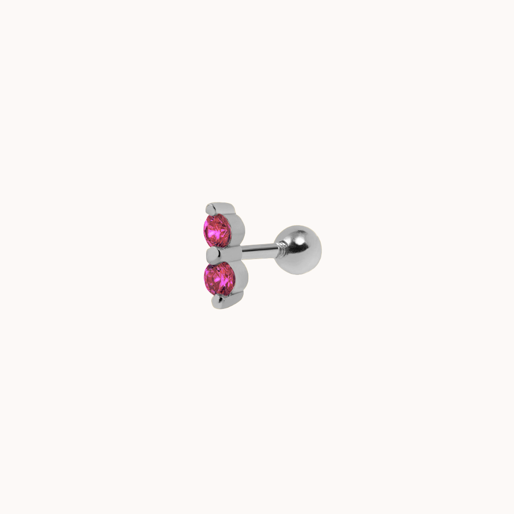 Ruby Petite Ala Piercing - Sterling Silver 925 Gold-Plated - Jewel Edition