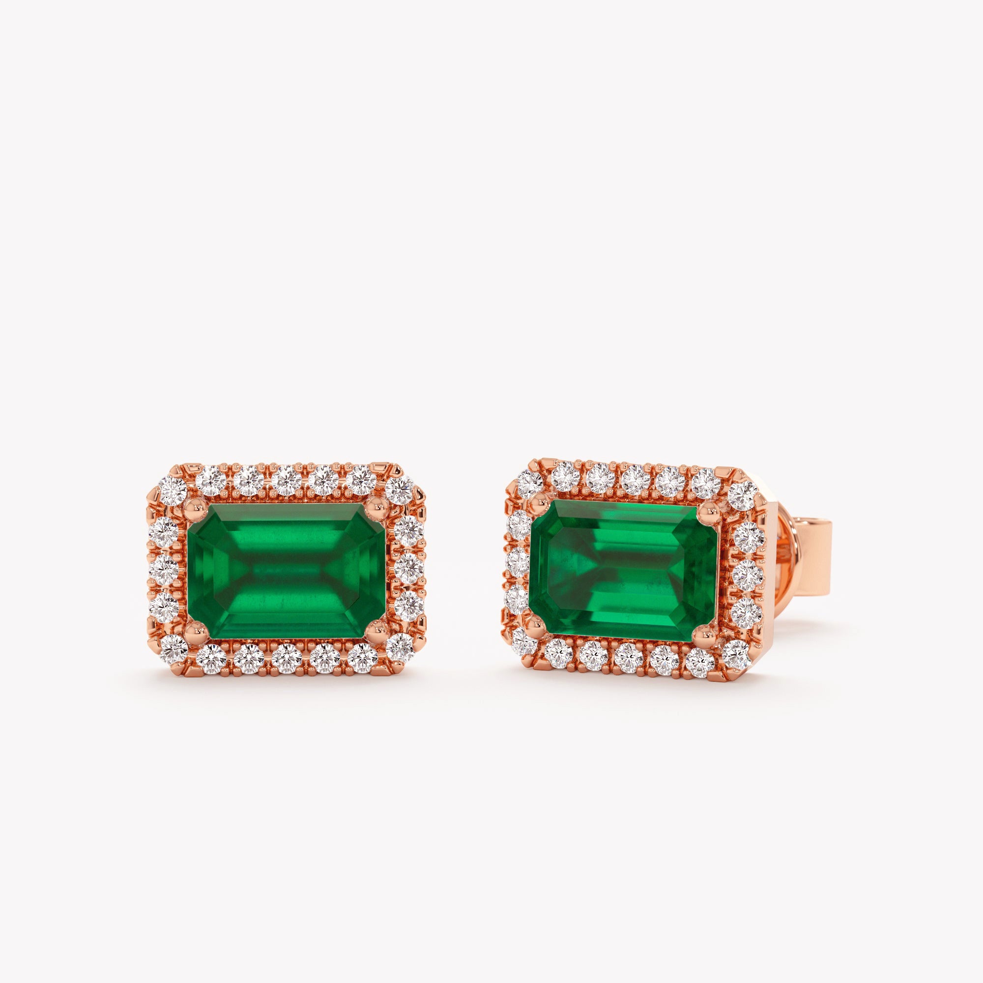 Emerald Gleam Border Earrings