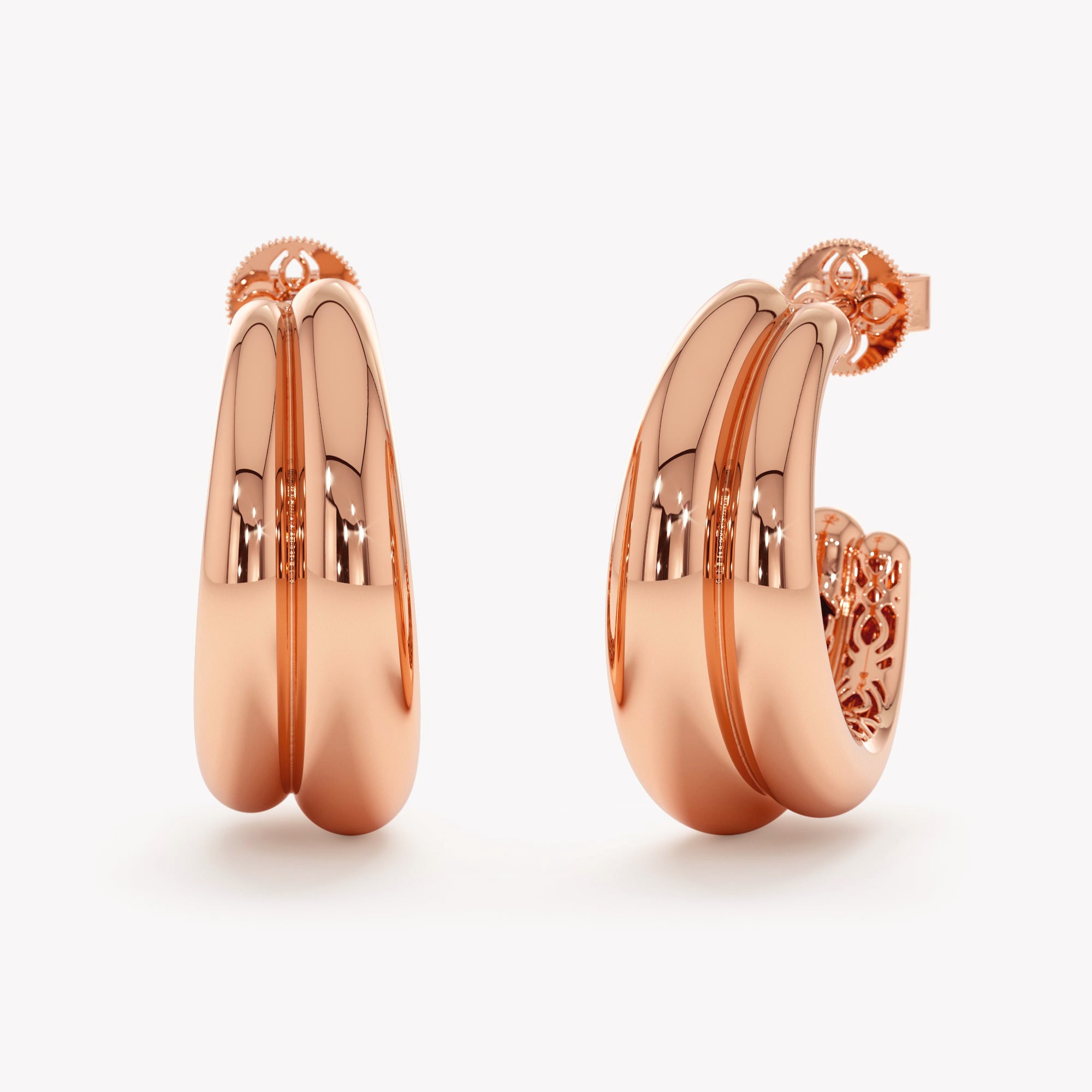 Double-Line Hoop Earrings