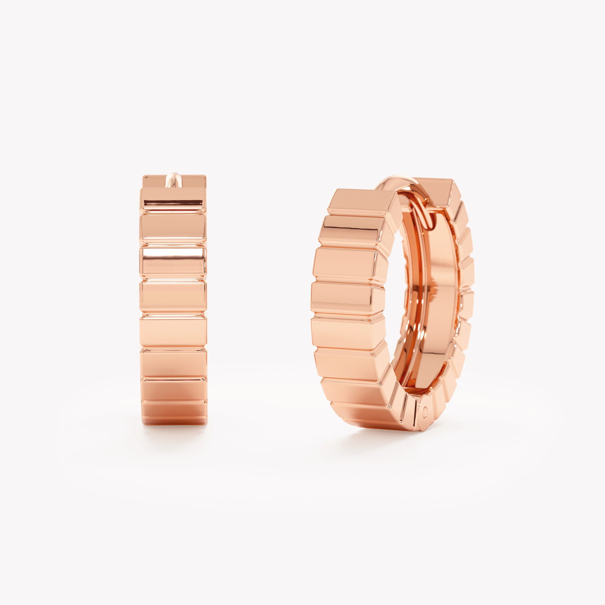 Grooved Hoop Earrings