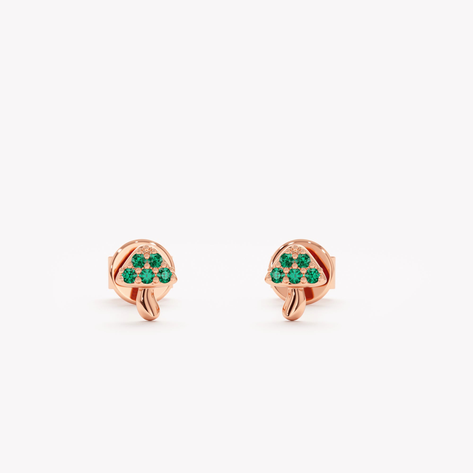Emerald Toadstool Studs
