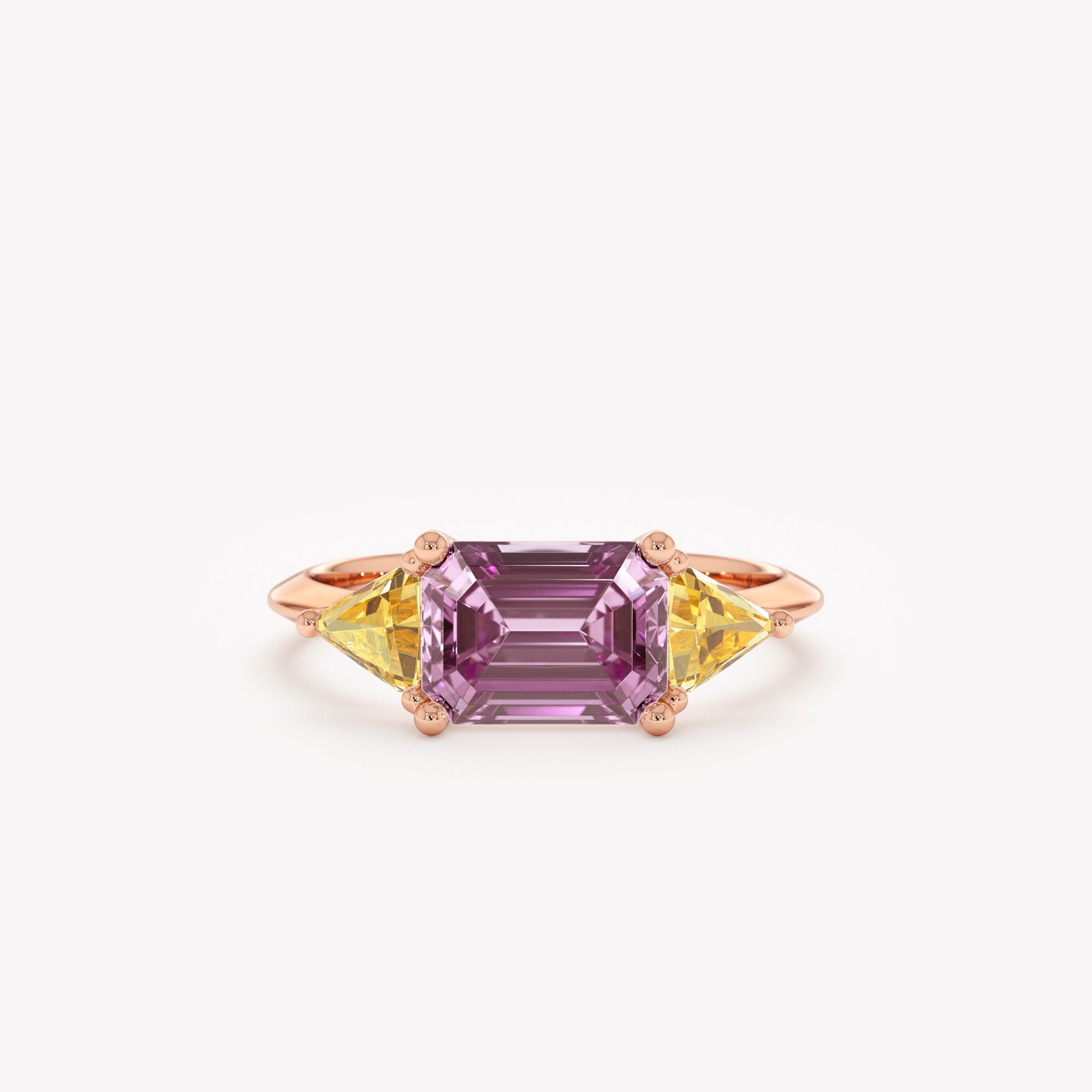 Amethyst Citrine Fusion Ring