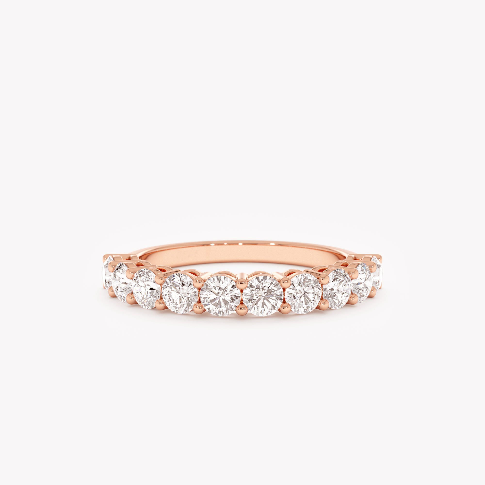Gleaming Crescent Eternity Ring