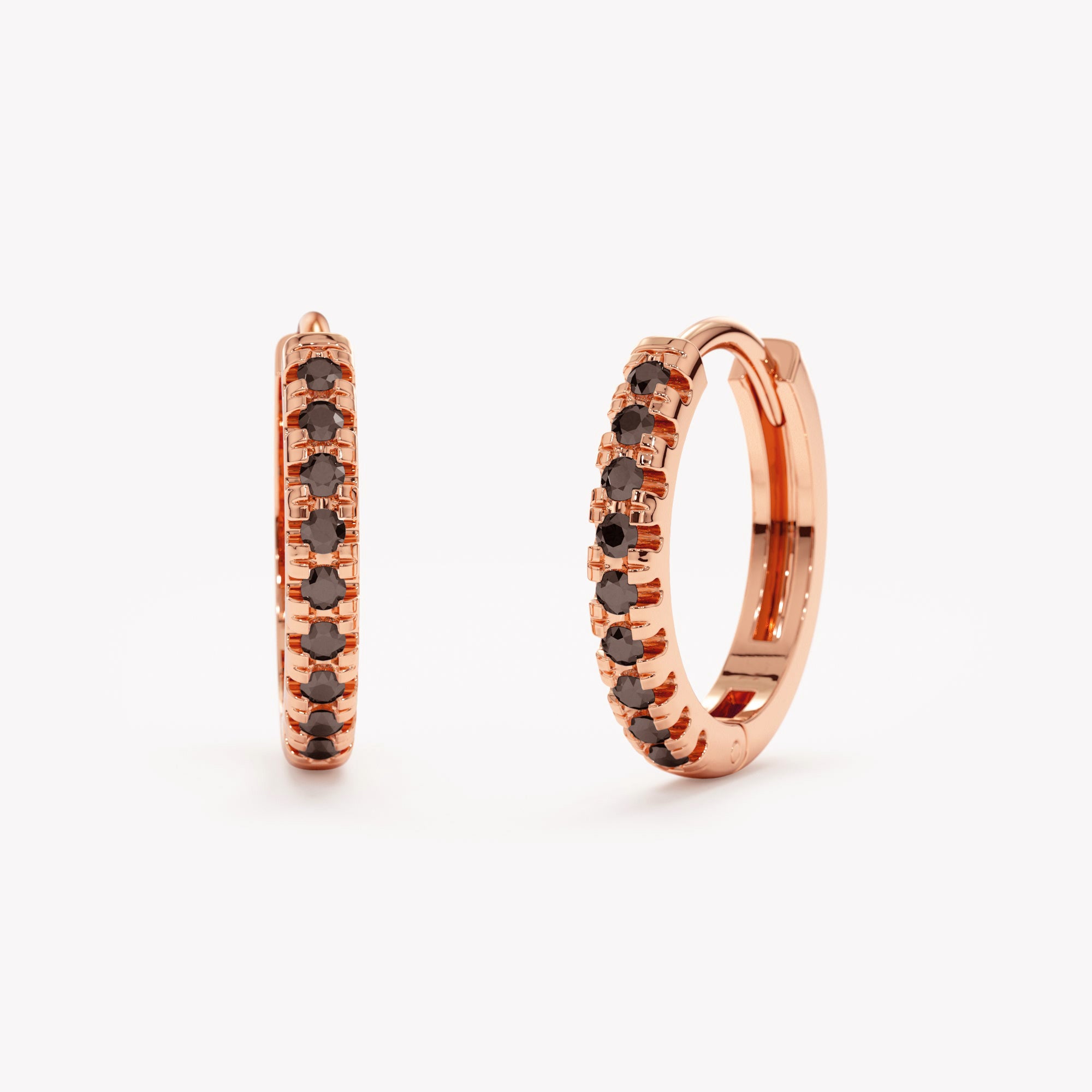 Onyx Luxe Moissanite Hoops