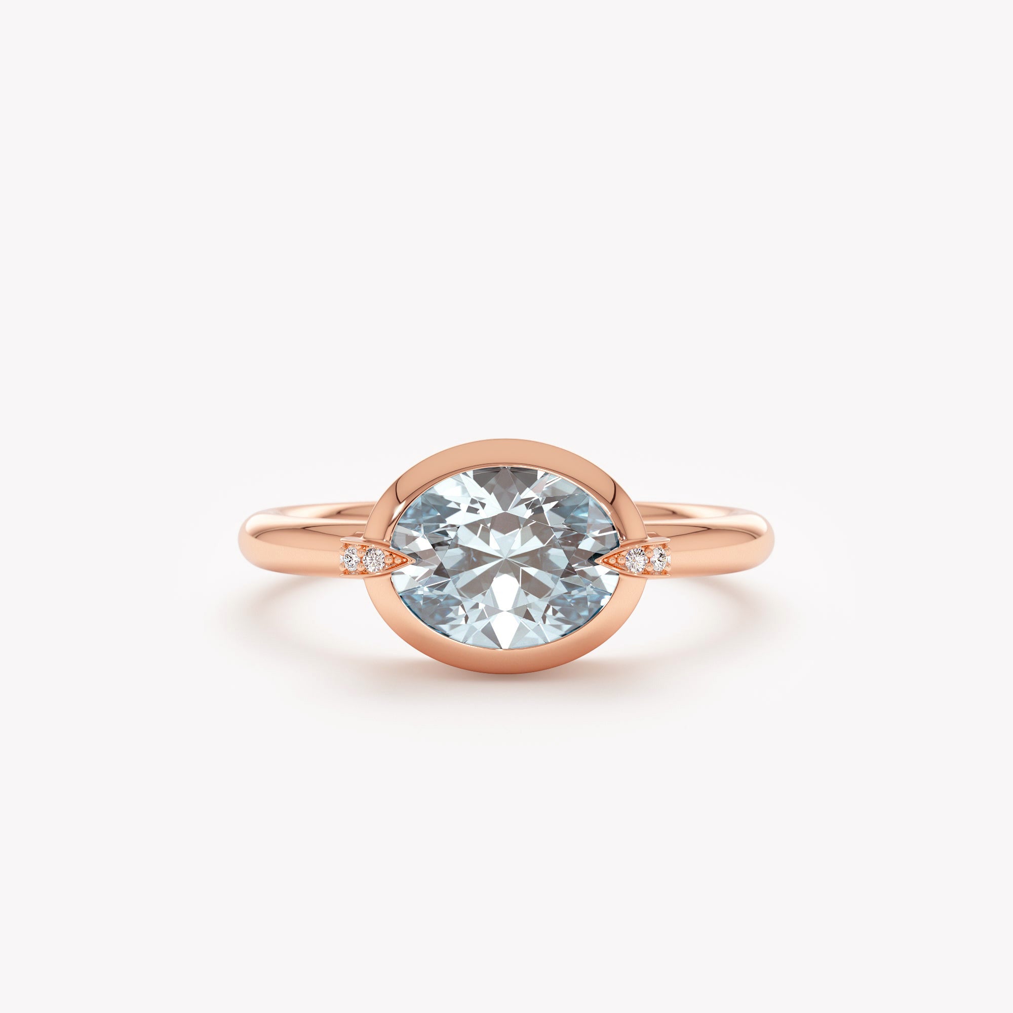 Aqua Radiance Claw Ring