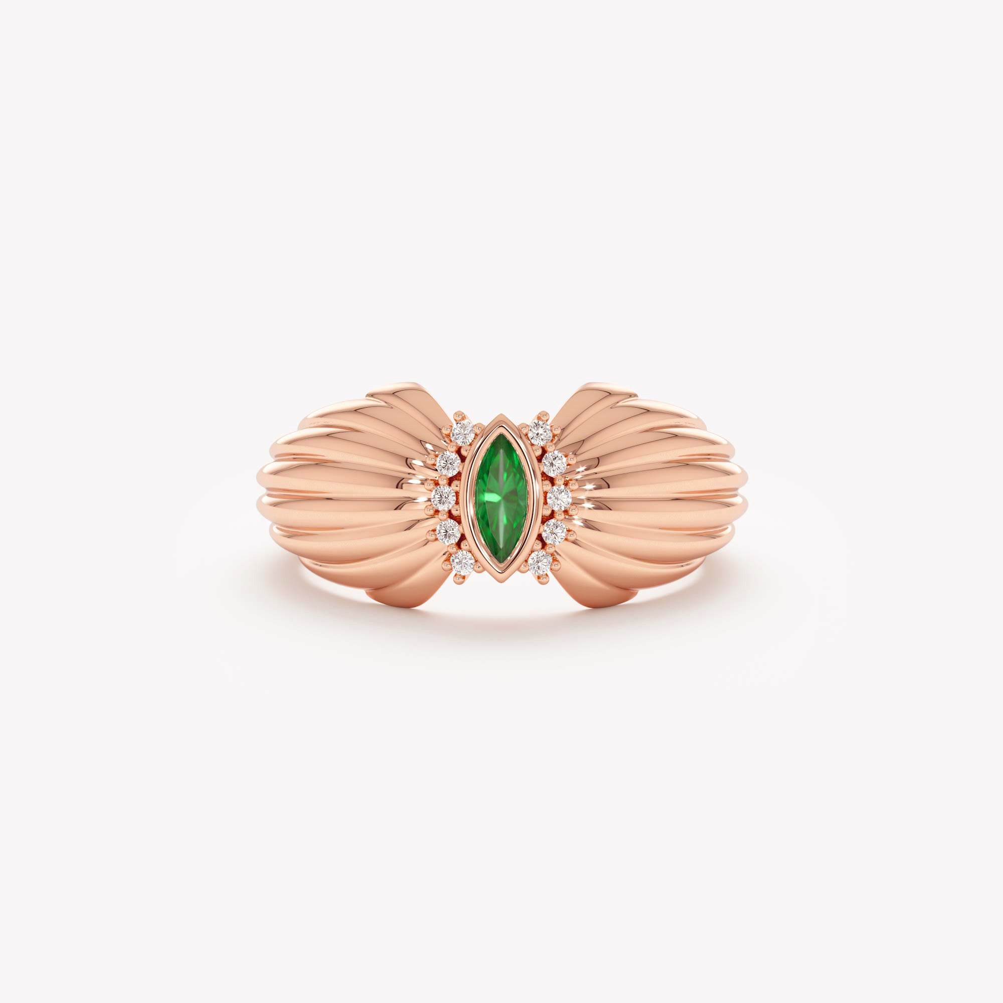 Timeless Marquise Emerald Ring