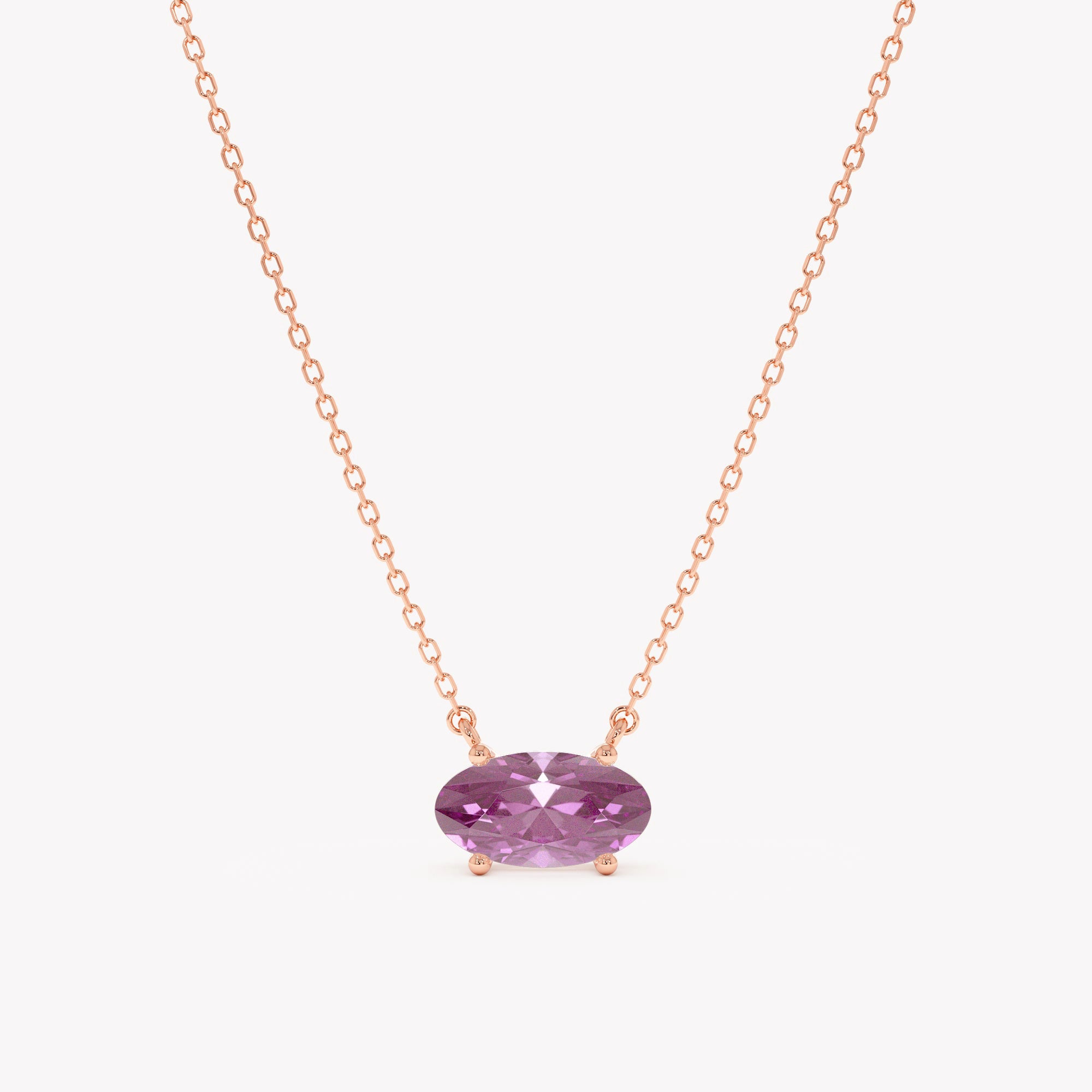 Little Gem Oval Amethyst Necklace