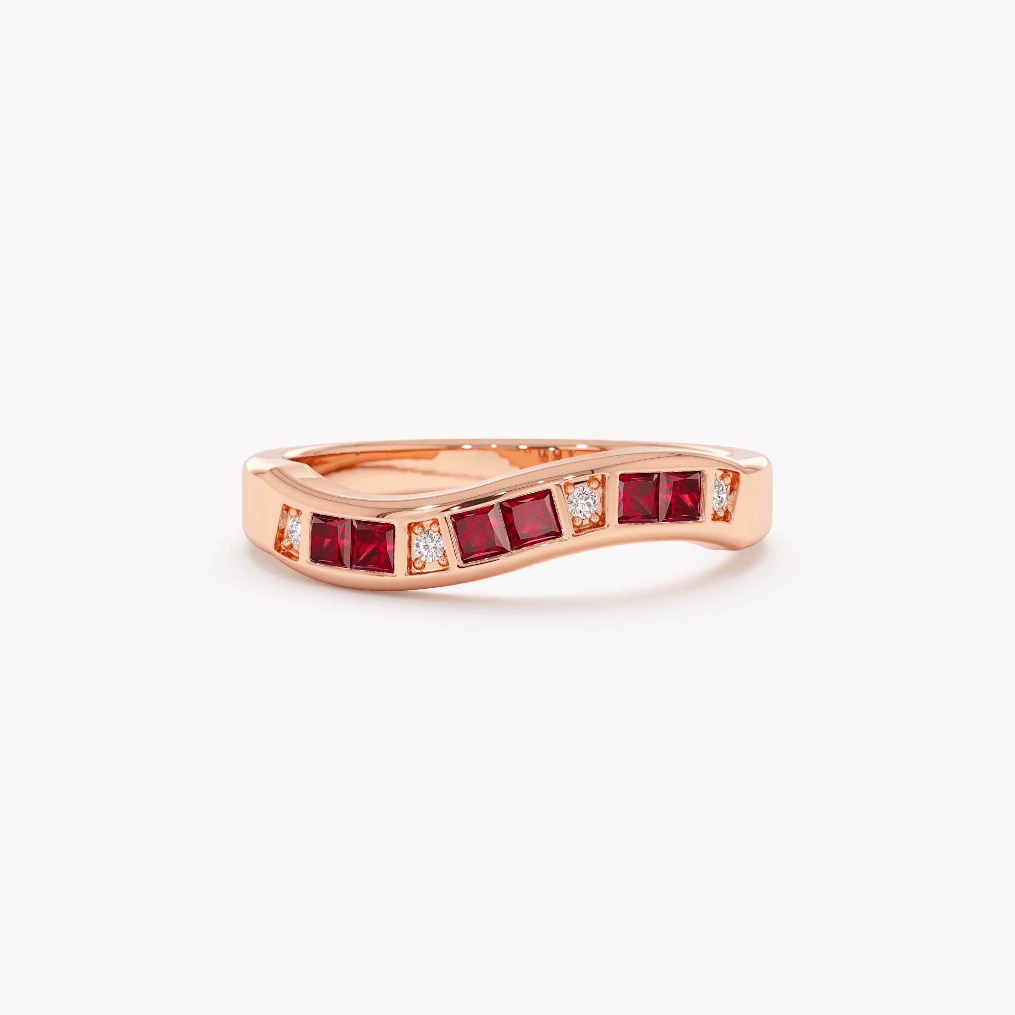 Ruby Swirl Stacking Ring