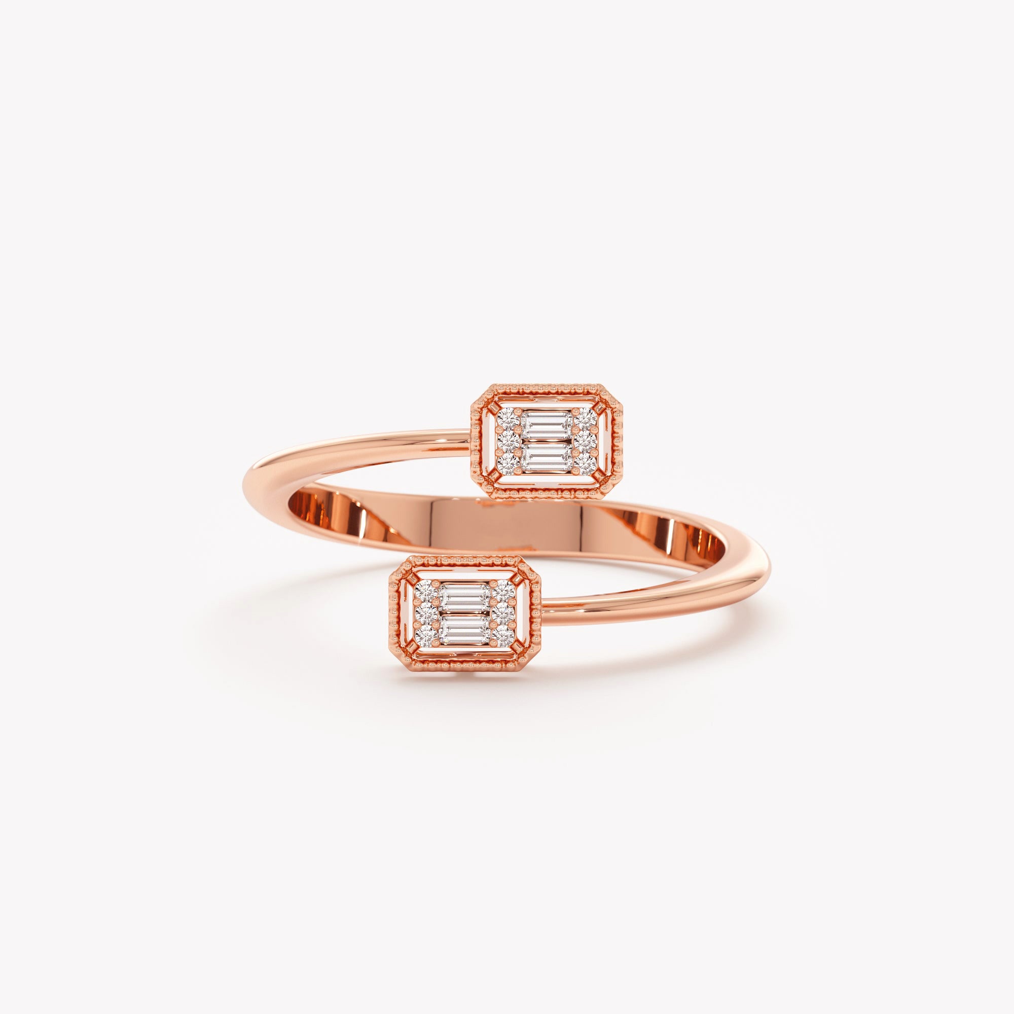 Dazzling Wrap Baguette Ring