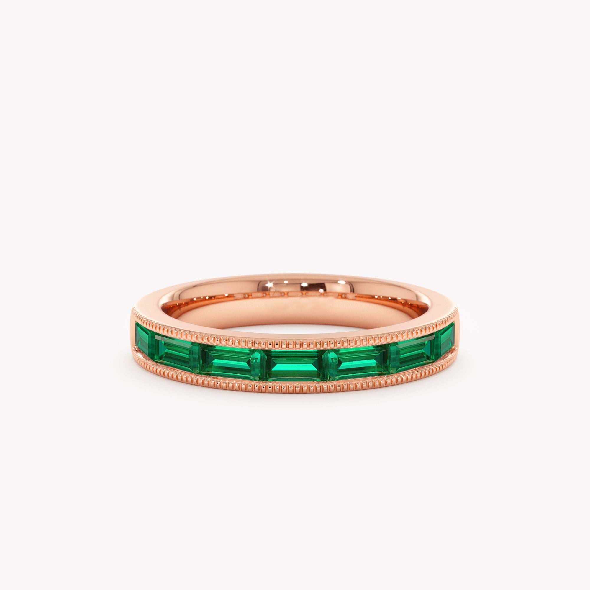 Emerald Bar Channel Ring