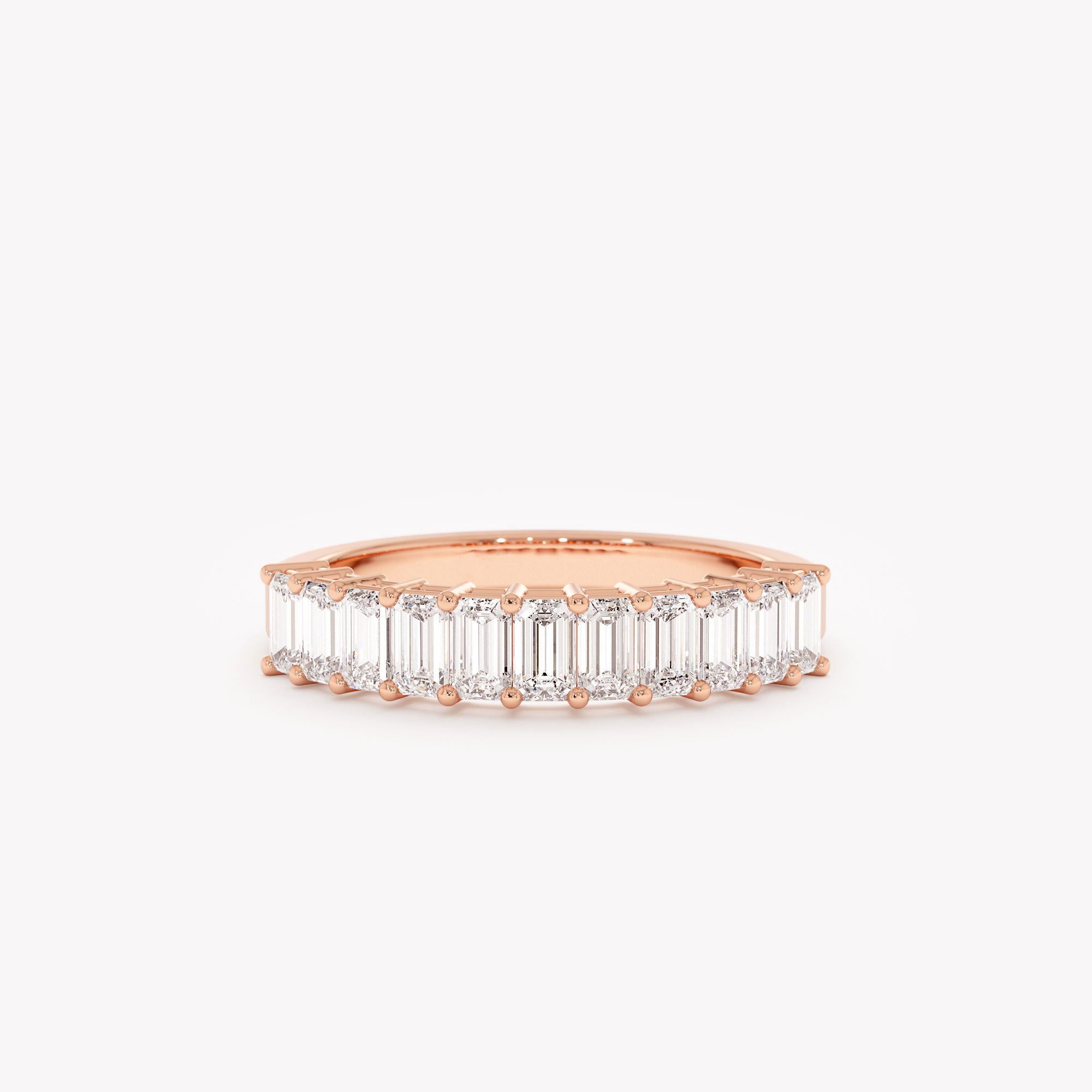 Sparkling Half Eternity Baguette Ring