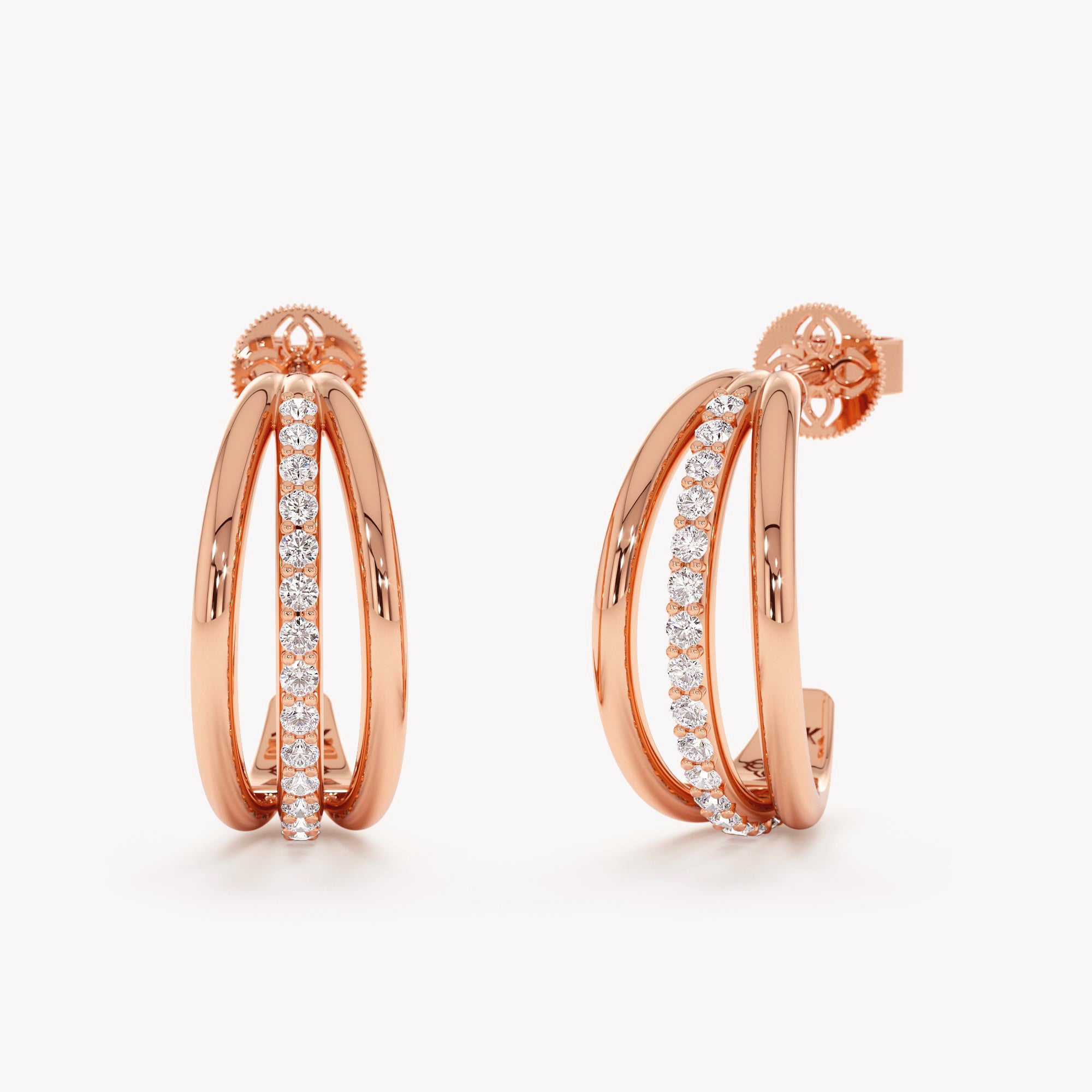 Tri-Line Hoops Earrings