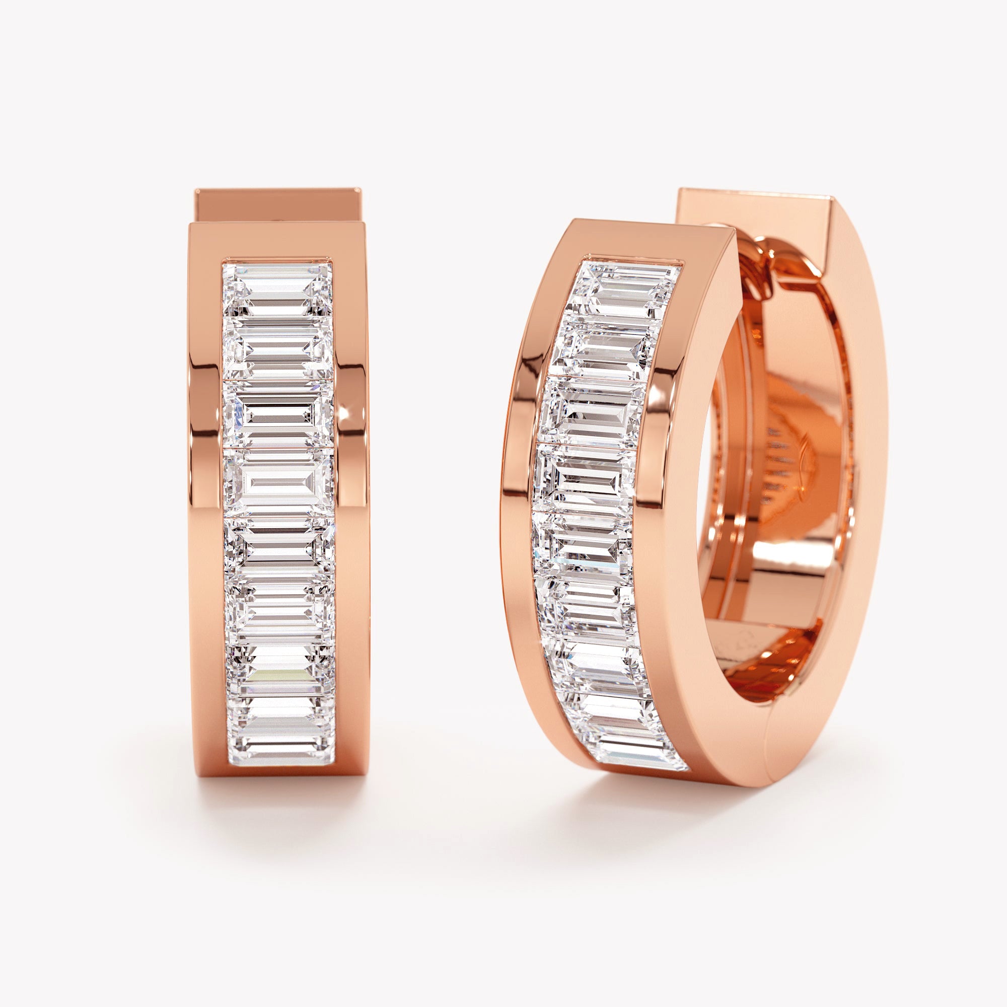 Glint Baguette Diamond Earrings