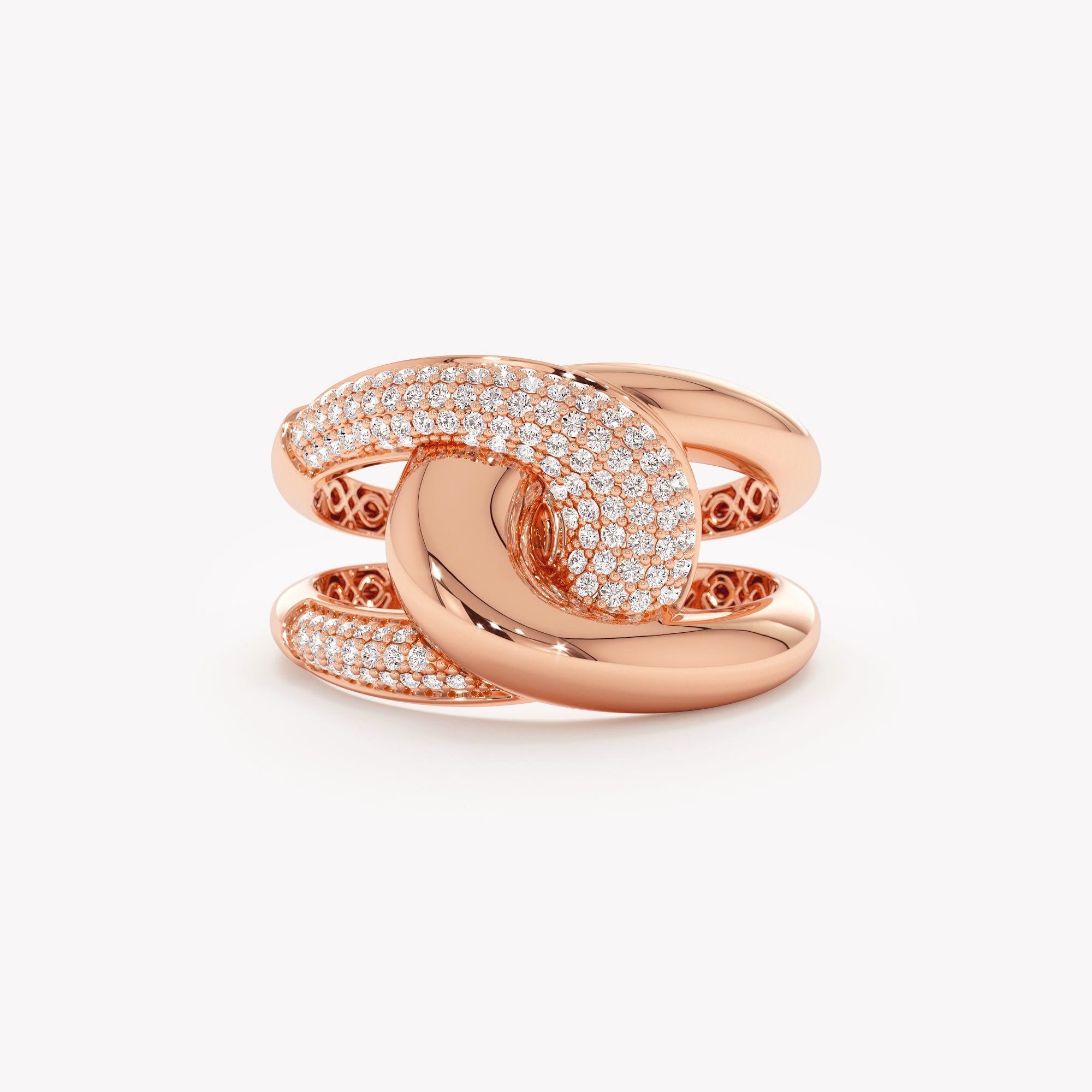 Connected Circle Diamond Ring