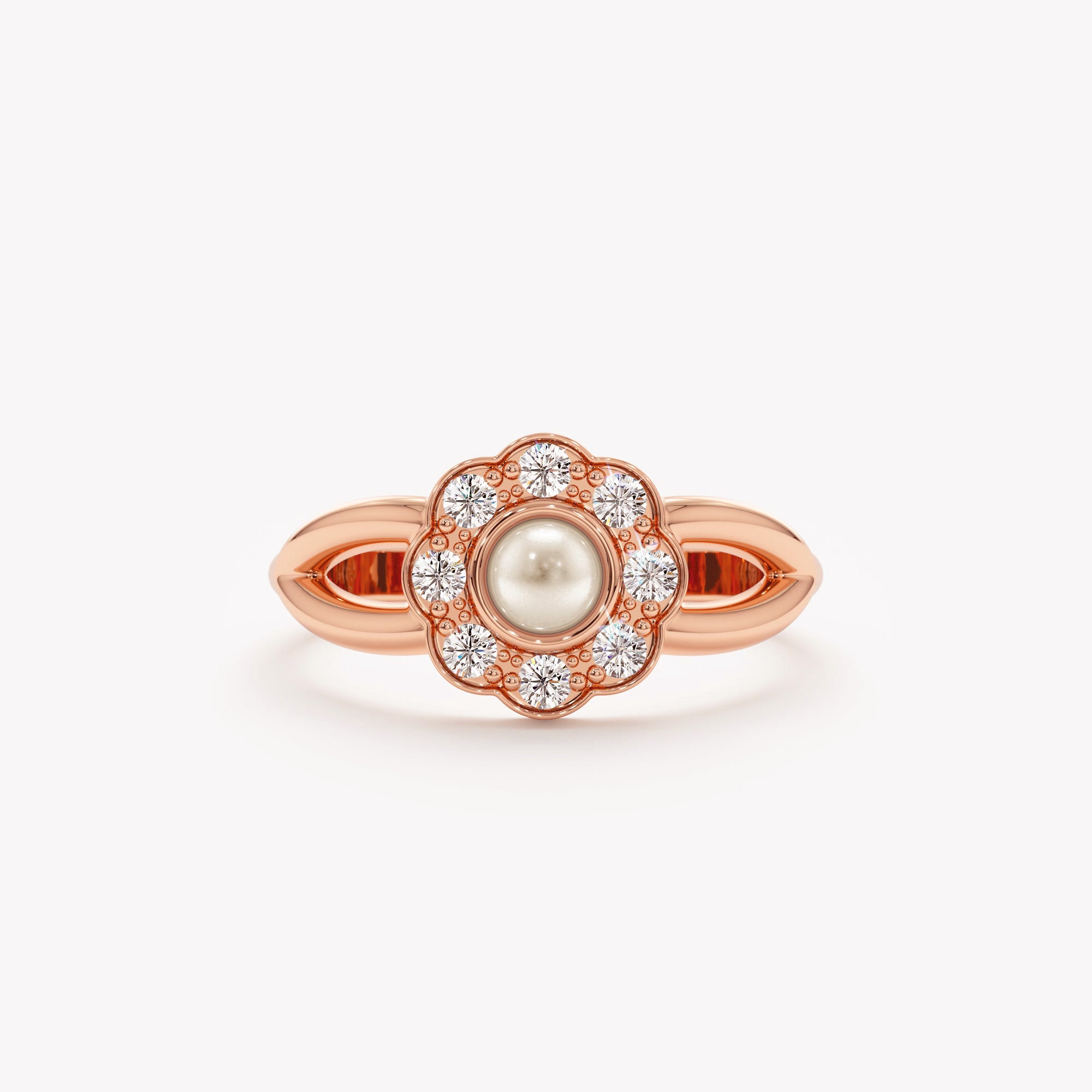 Bloom Pearl Solitaire Ring
