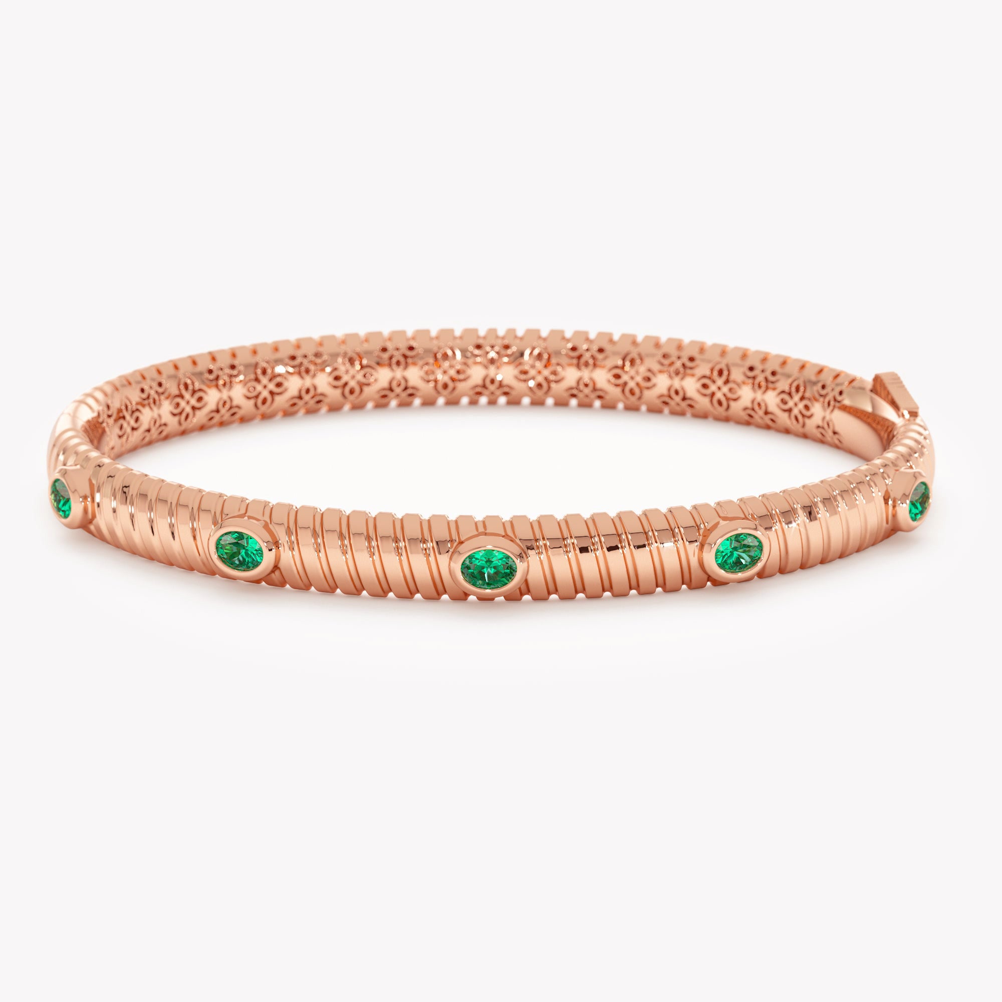 Radiant Ribbed Gem Bracelet