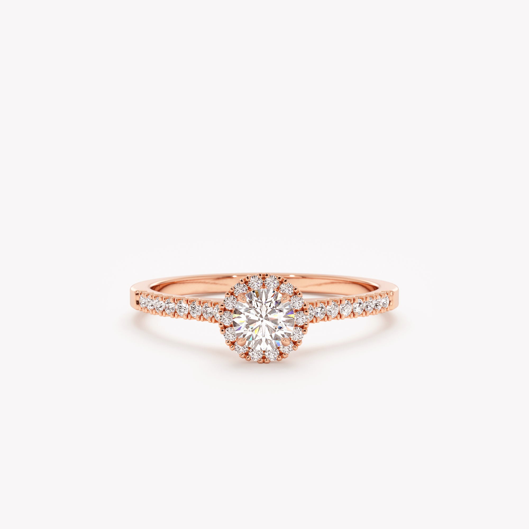 Divine Halo Round Diamond Ring
