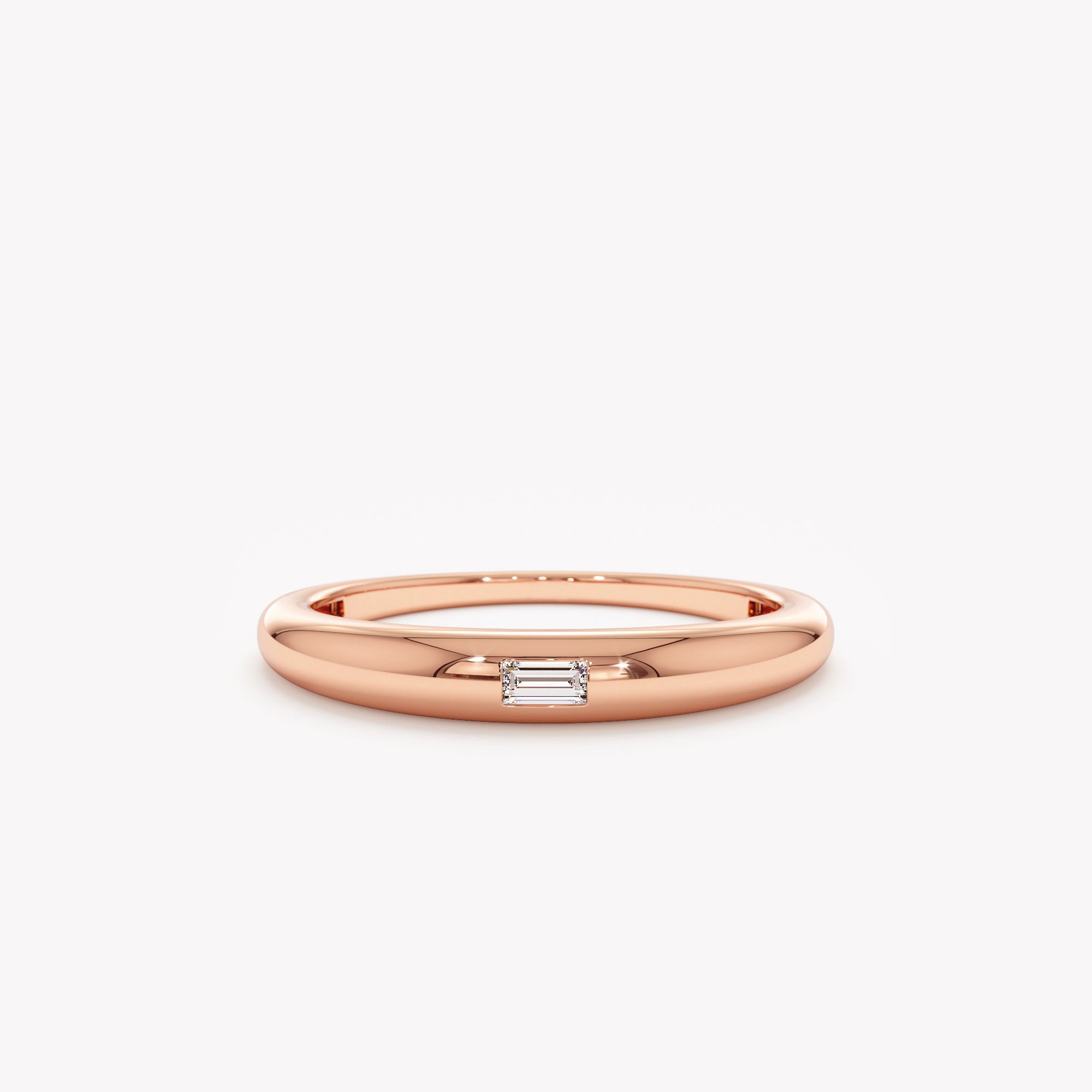 Shimmer Baguette Dome Ring