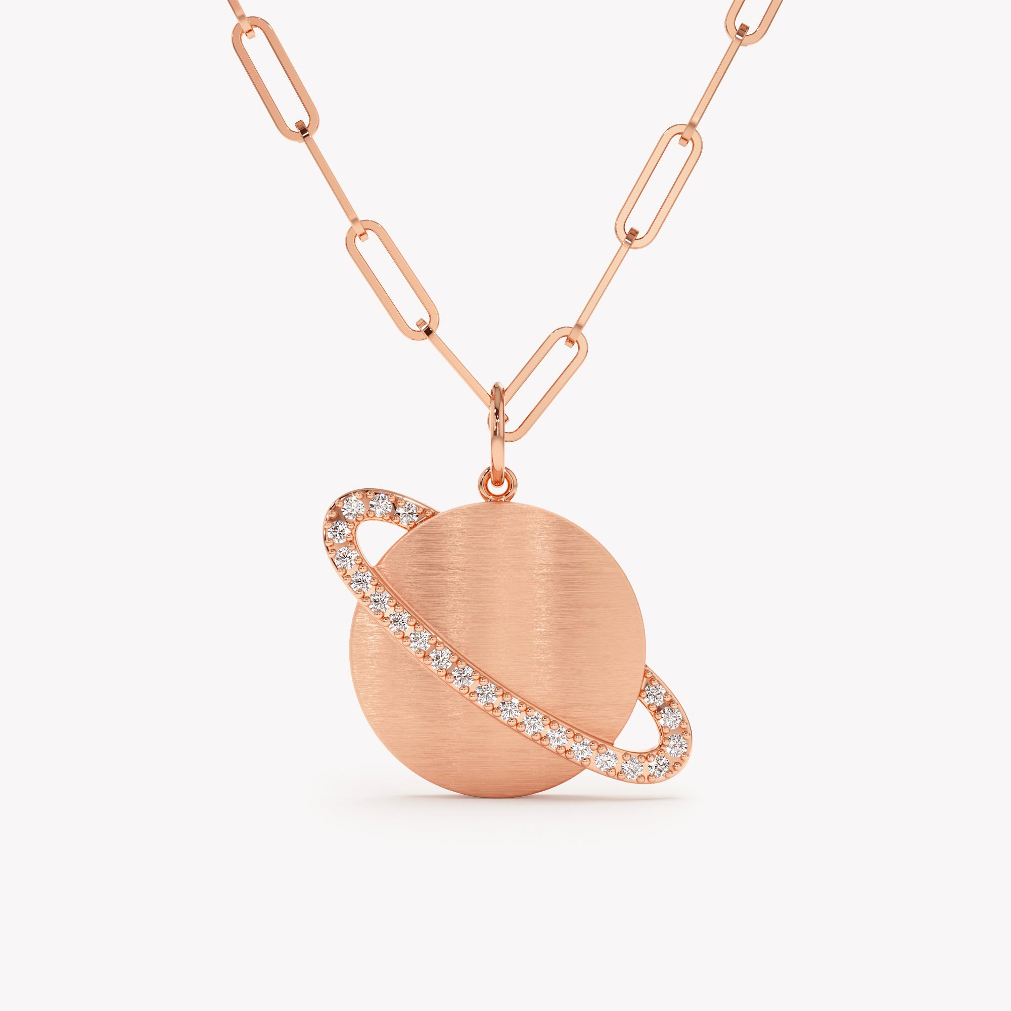 Stellar Saturn Charm Necklace