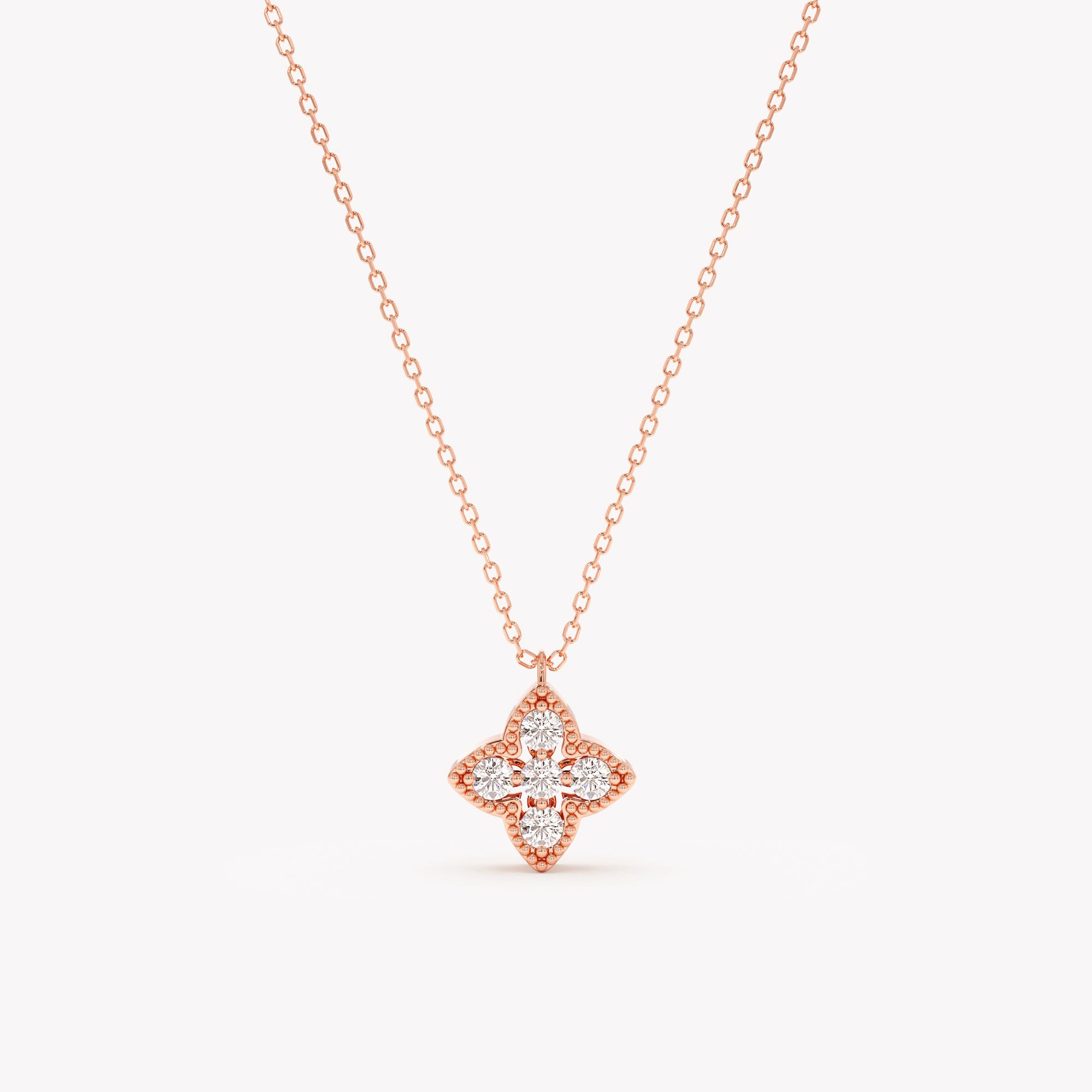 Charming Diamond Clover Necklace