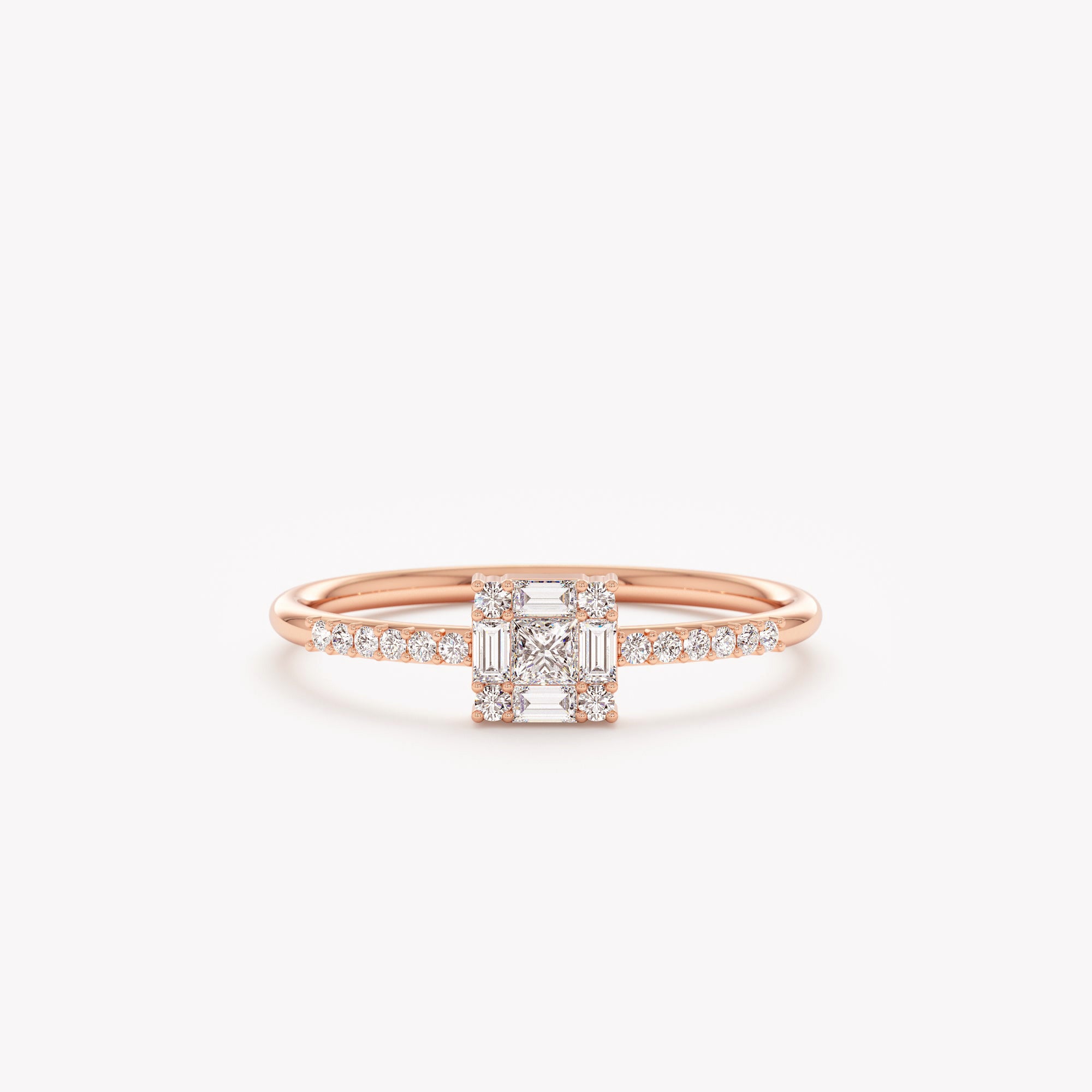 Square Pave Ring