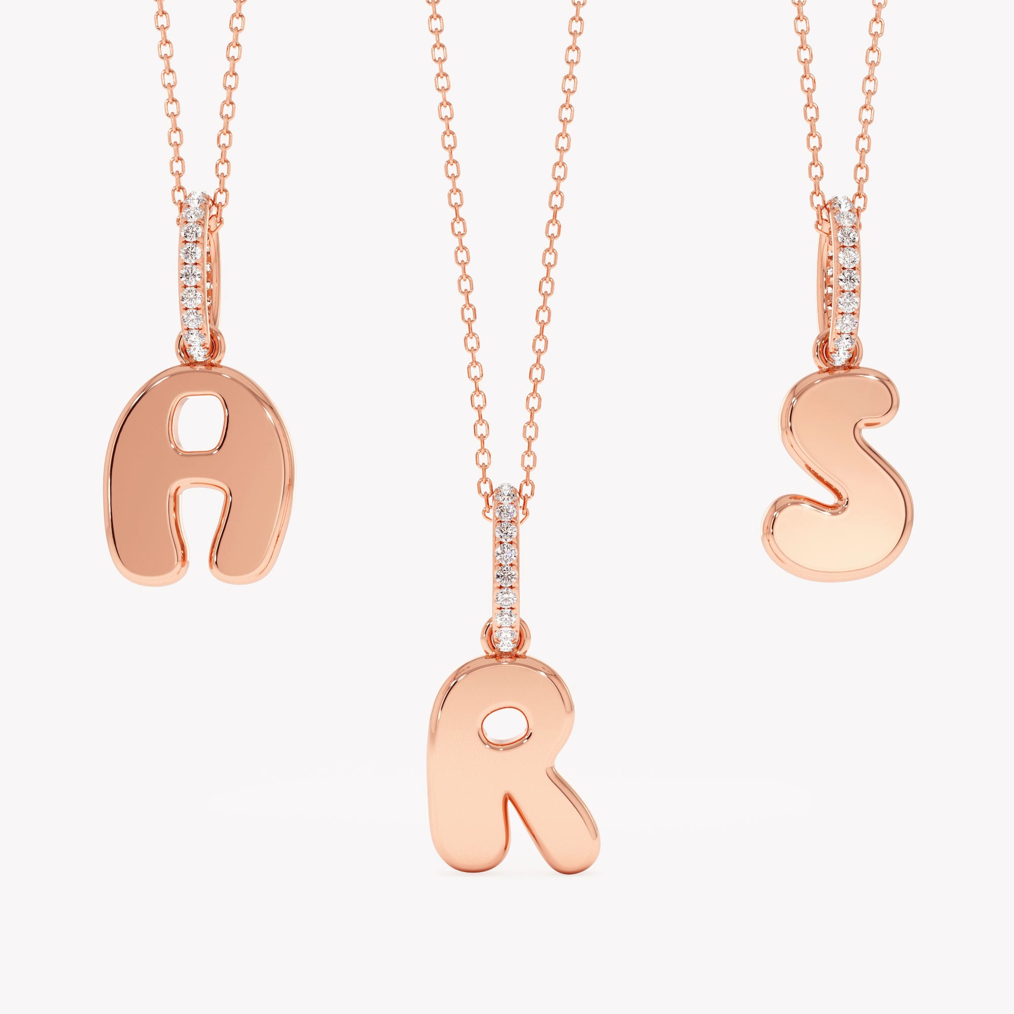 Balloon Letter Initial Necklace