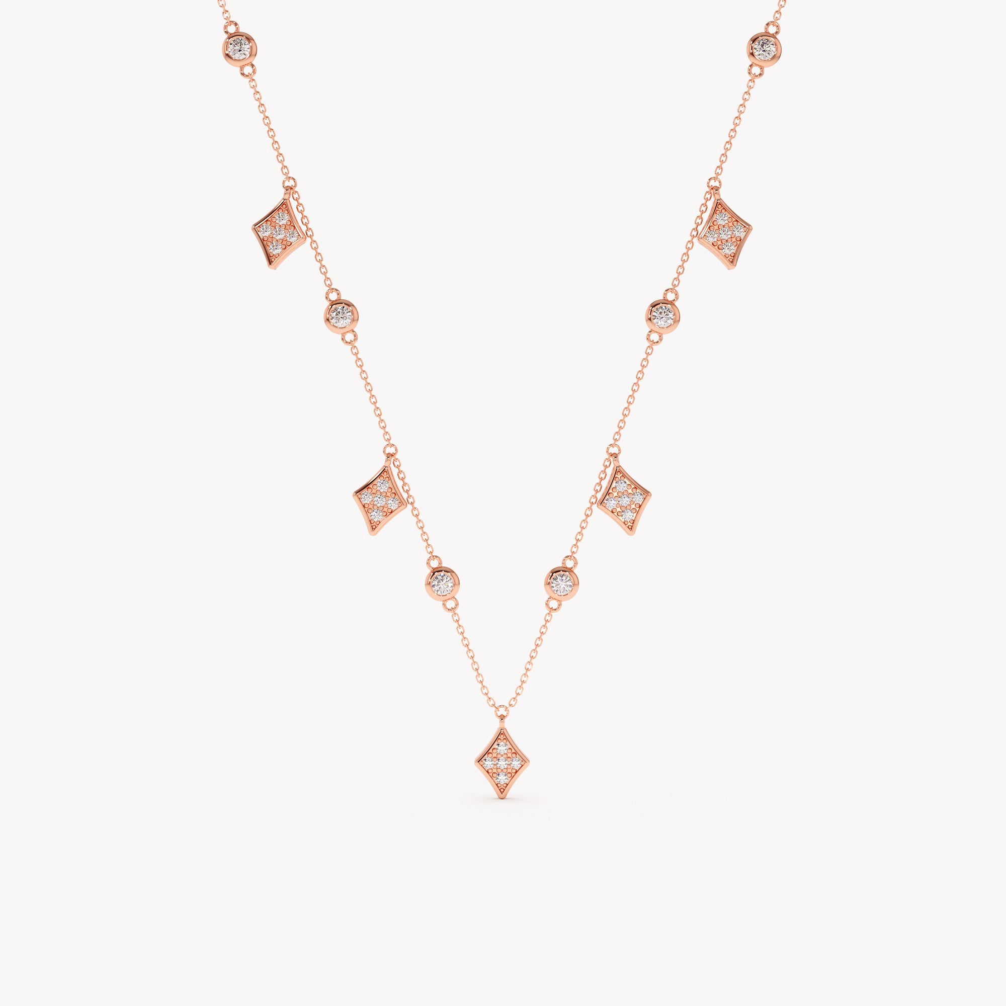 Kite Drop Diamond Necklace