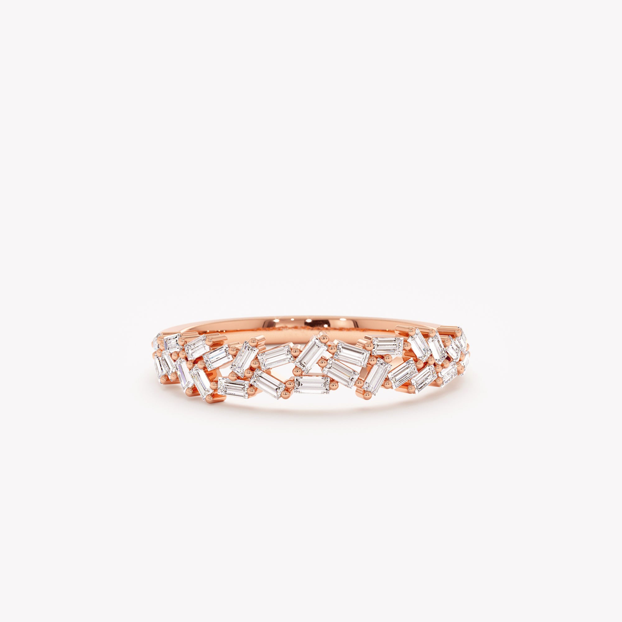 Stacked Baguette Spark Ring